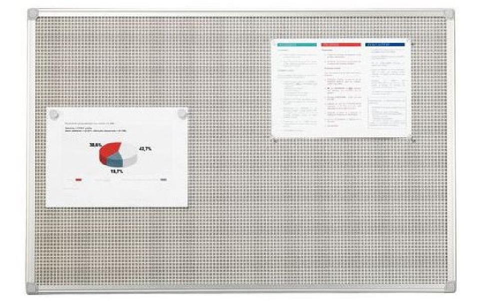 Bi-Office Comboboard Combonet 60 x 45 cm, Grau