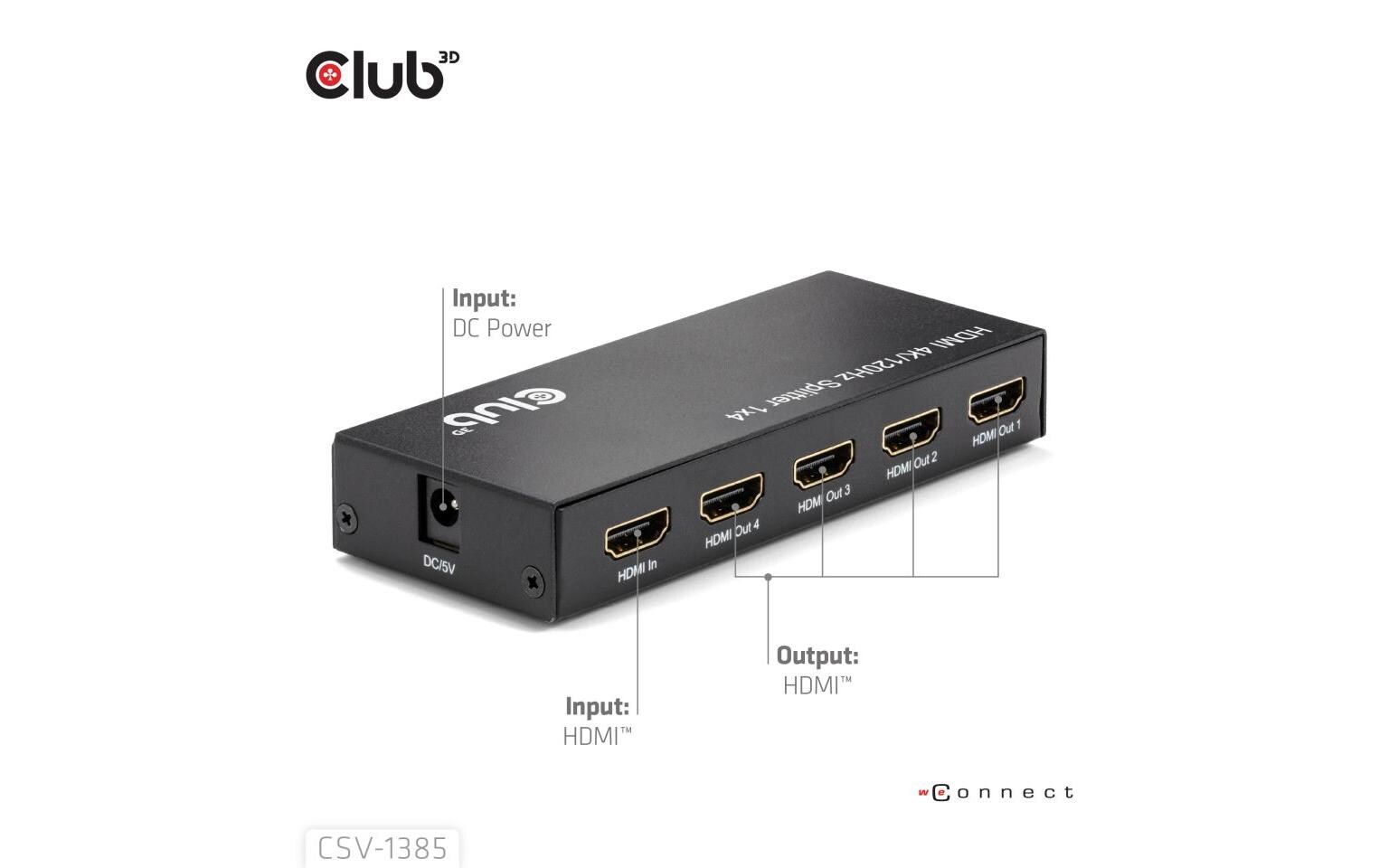 Club 3D 4-Port Signalsplitter CSV-1385