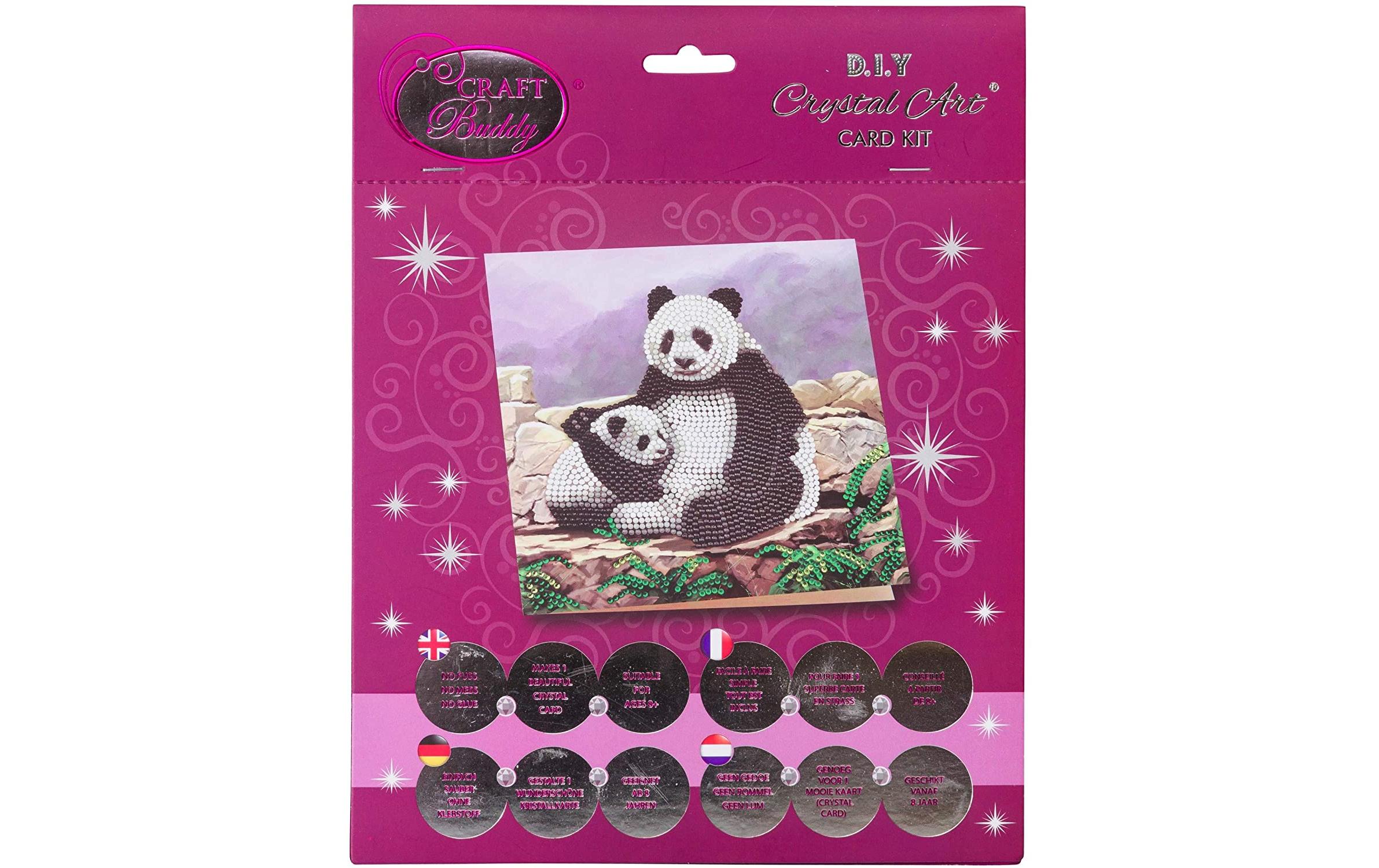 CRAFT Buddy Bastelset Crystal Art Card Panda CRAFT Buddy Bastelset Crystal Art Card Panda