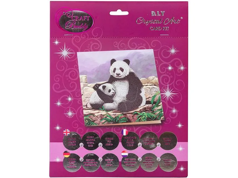 CRAFT Buddy Bastelset Crystal Art Card Panda CRAFT Buddy Bastelset Crystal Art Card Panda