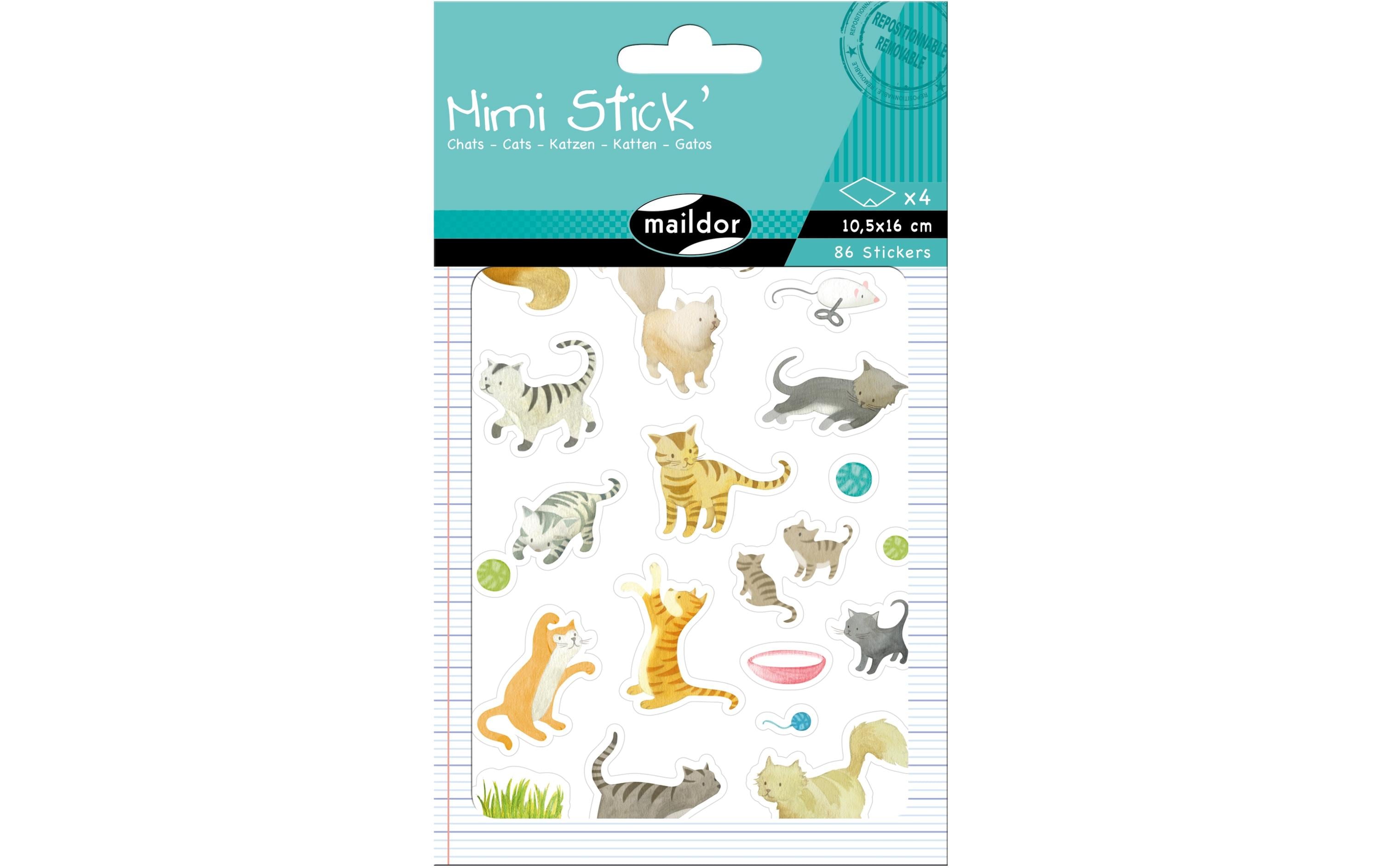 Clairefontaine Motivsticker Mimi Katzen 4 Bogen