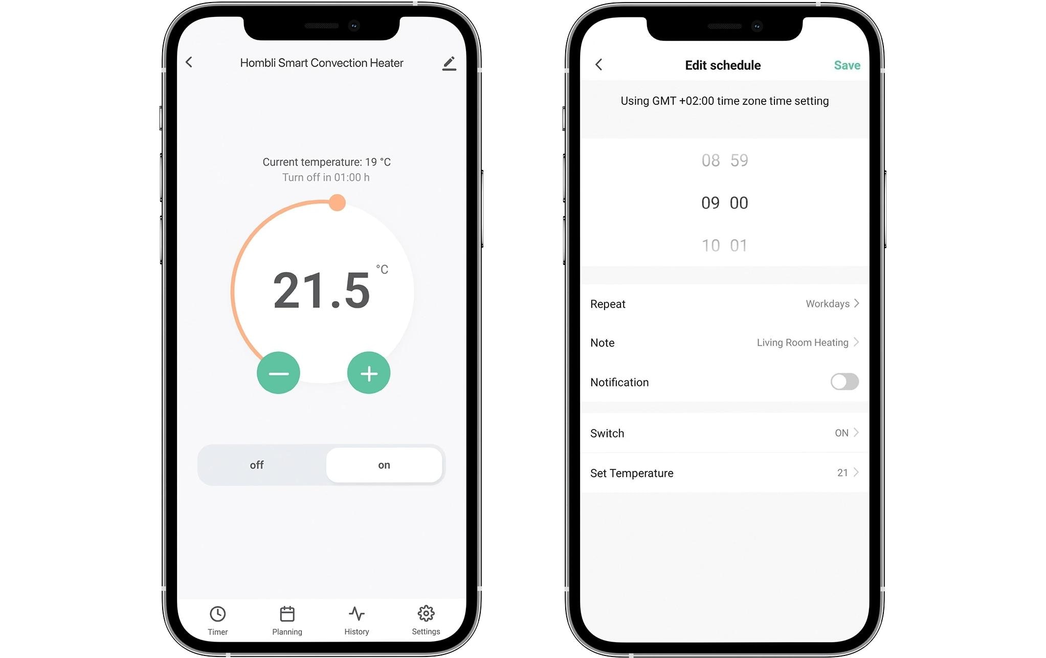 hombli Konvektor 2000W, Schwarz hombli Konvektor 2000W, Schwarz