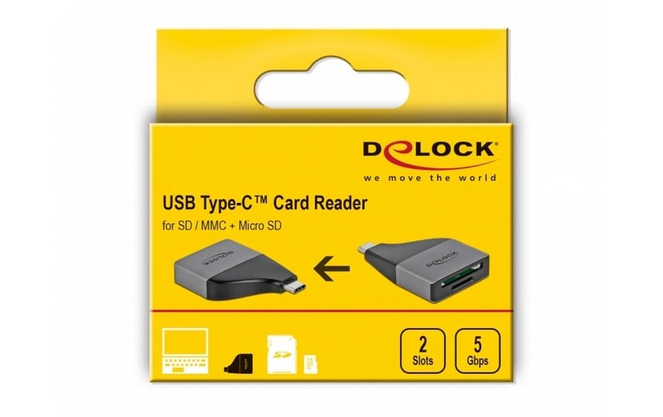 Delock Card Reader Extern 64117 USB Type-C Delock Card Reader Extern 64117 USB Type-C