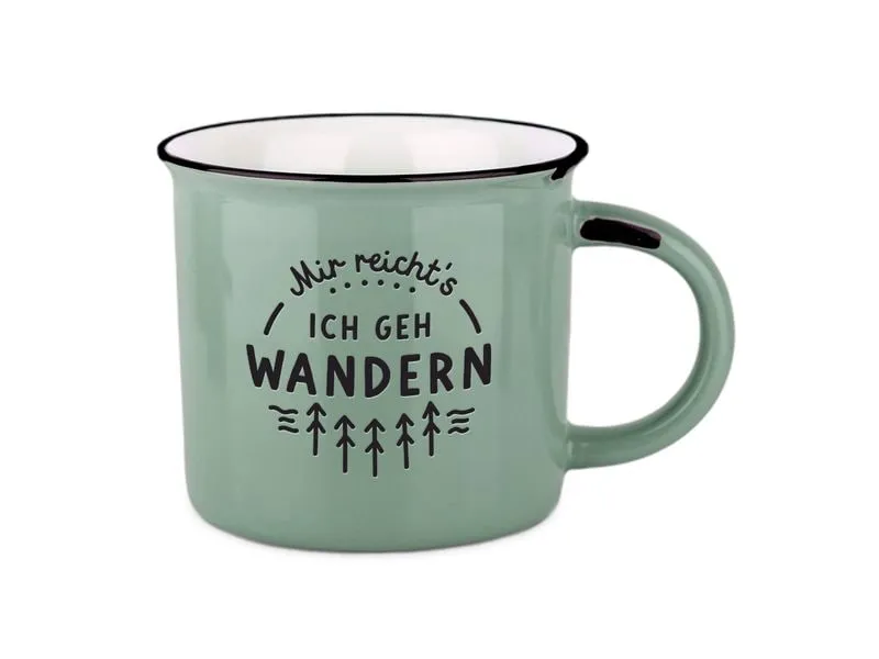 Grafik Werkstatt Vintage Becher Bergglück, Mir reicht's Grafik Werkstatt Vintage Becher Bergglück, Mir reicht's