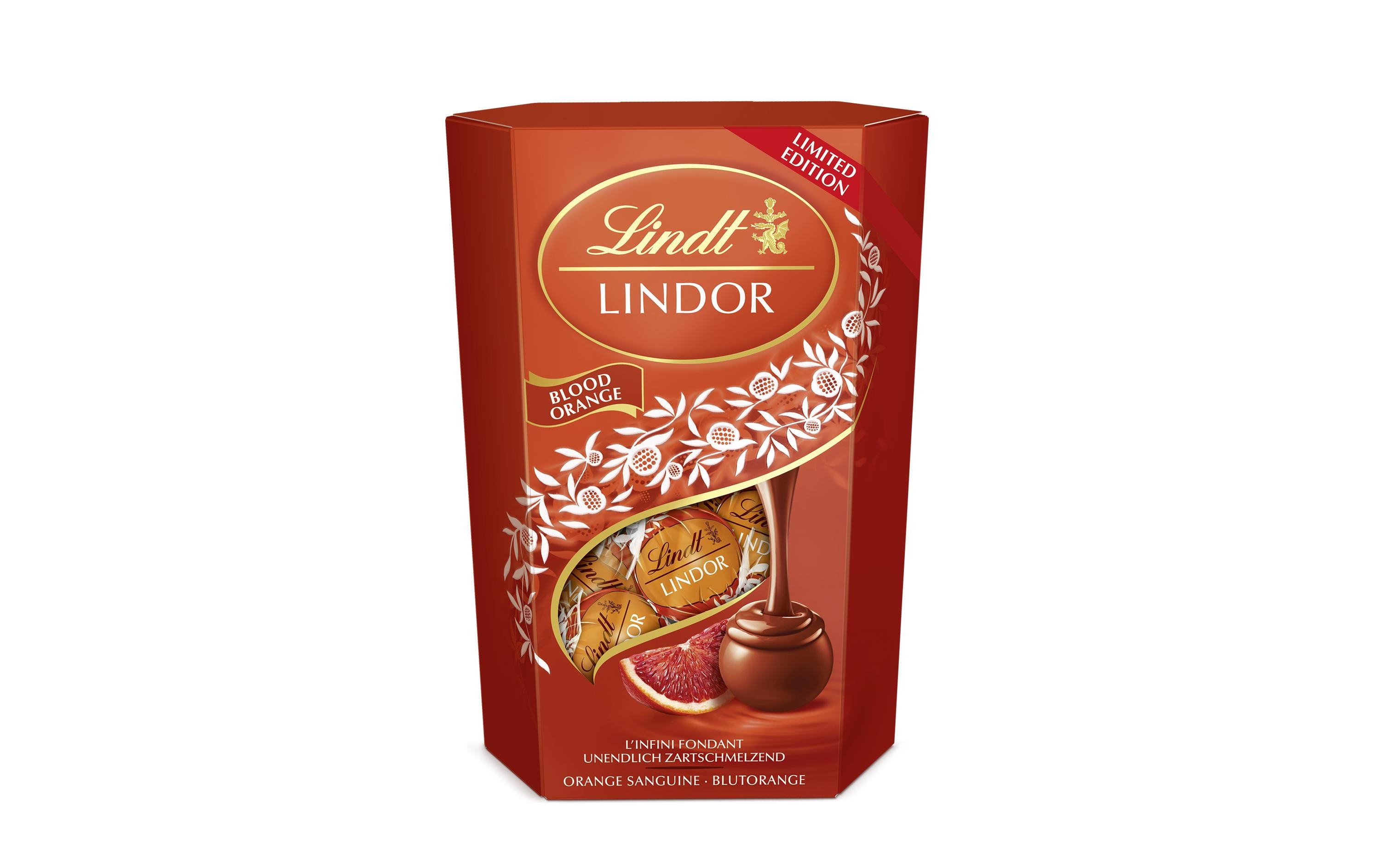 Lindt Schokoladen-Pralinen Lindor Kugeln Blutorange 200 g