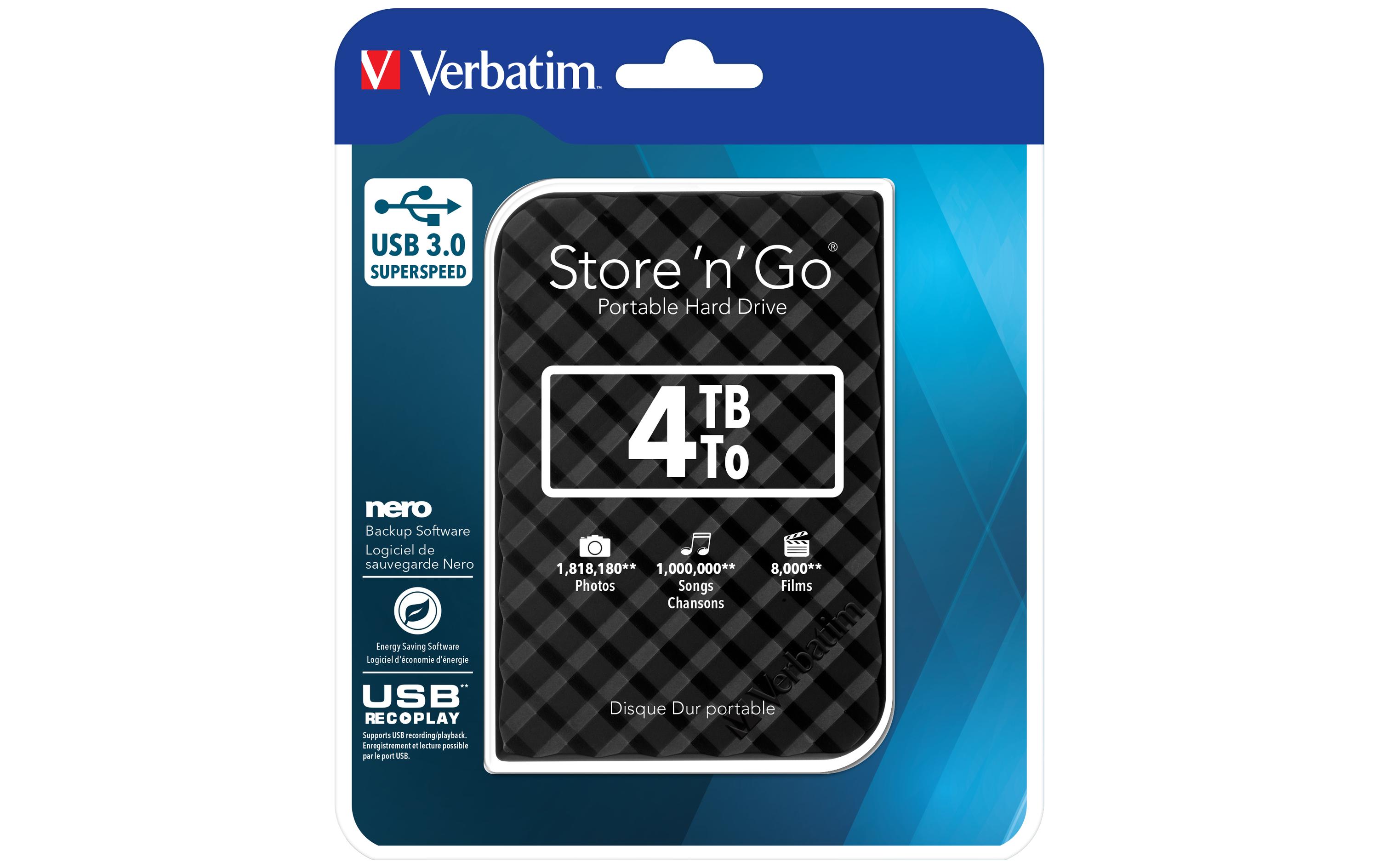 Verbatim Externe Festplatte Store 'n' Go 4 TB