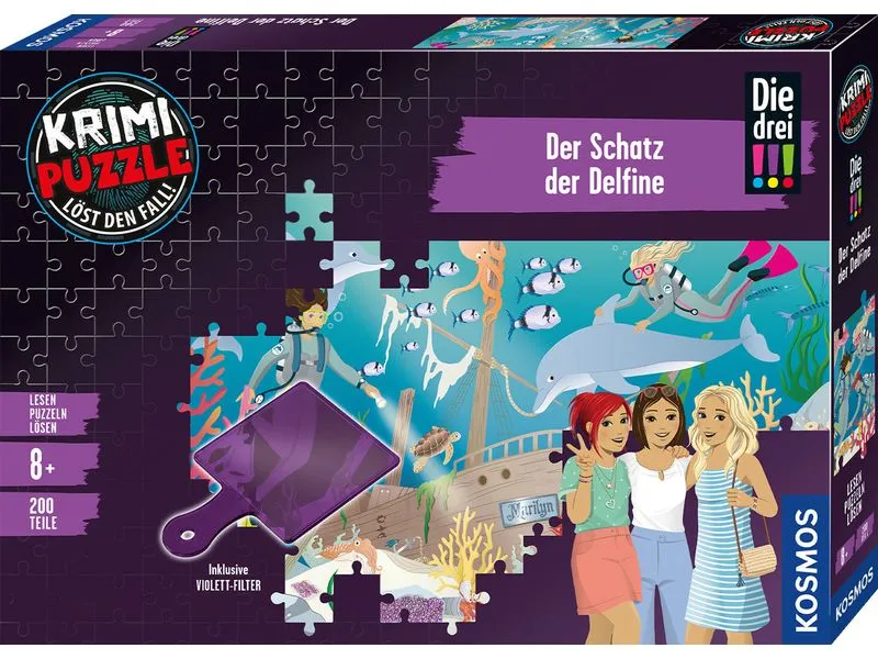 Kosmos Krimipuzzle Die drei !!! Schatz der Delfine