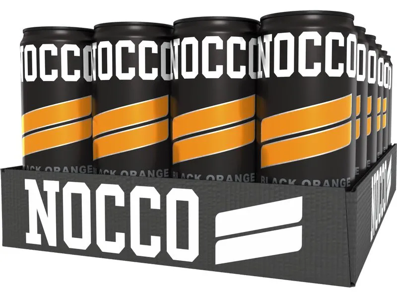NOCCO Sportgetränk Black Orange 330 ml, 24er-Pack