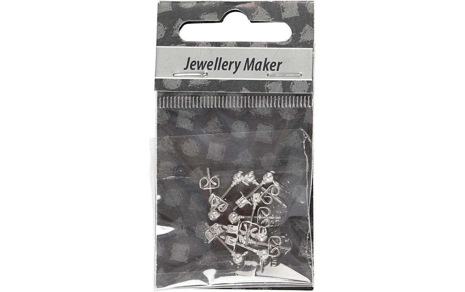 Creativ Company Ohrring 13 mm Versilbert, Nickelfrei, 10 Stk. Creativ Company Ohrring 13 mm Versilbert, Nickelfrei, 10 Stk.