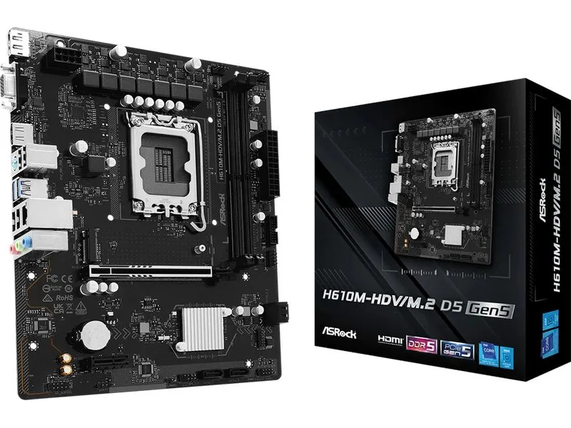 ASRock Mainboard H610M-HDV/M.2 D5 Gen5