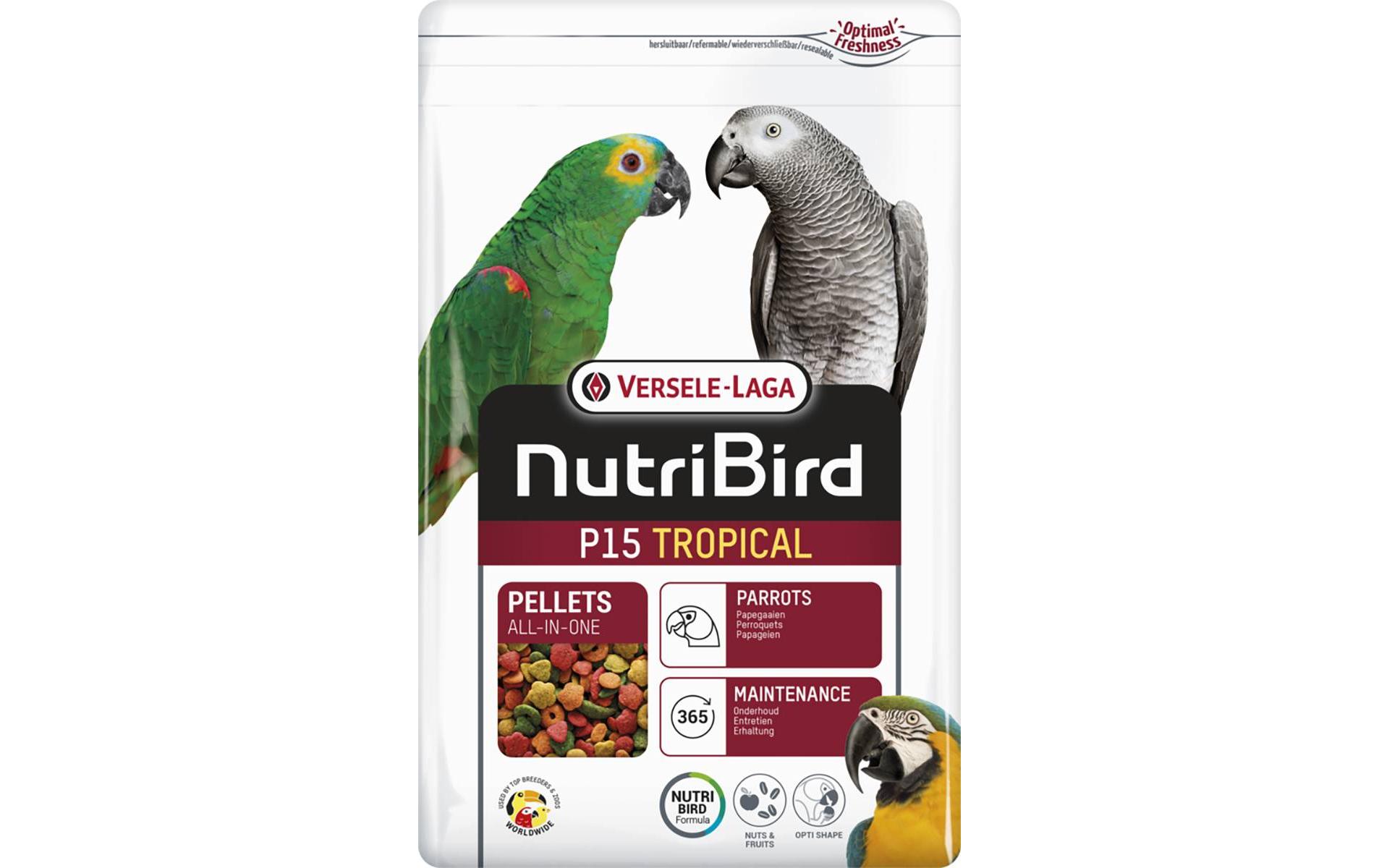 Versele Laga Ziervogelfutter NutriBird P15 Tropical für Papageien, 1 kg