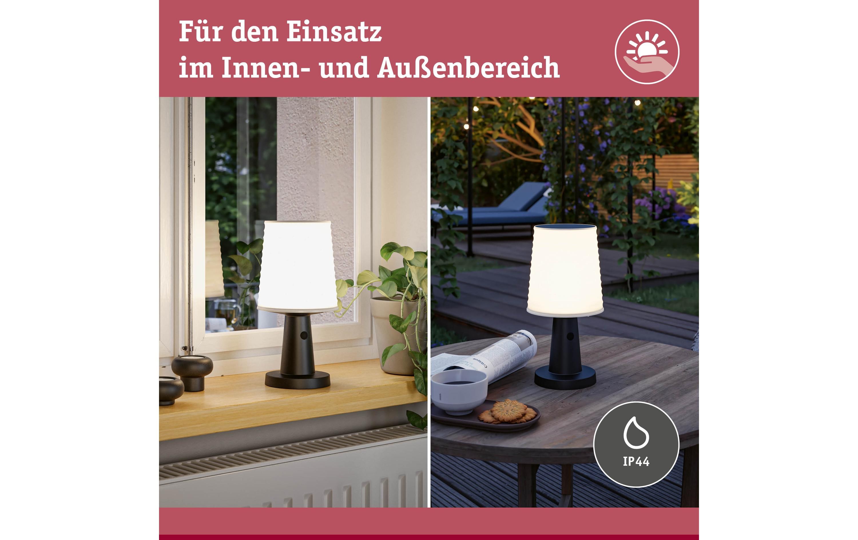 Paulmann Akku-Tischleuchte Solar LED Ilanga