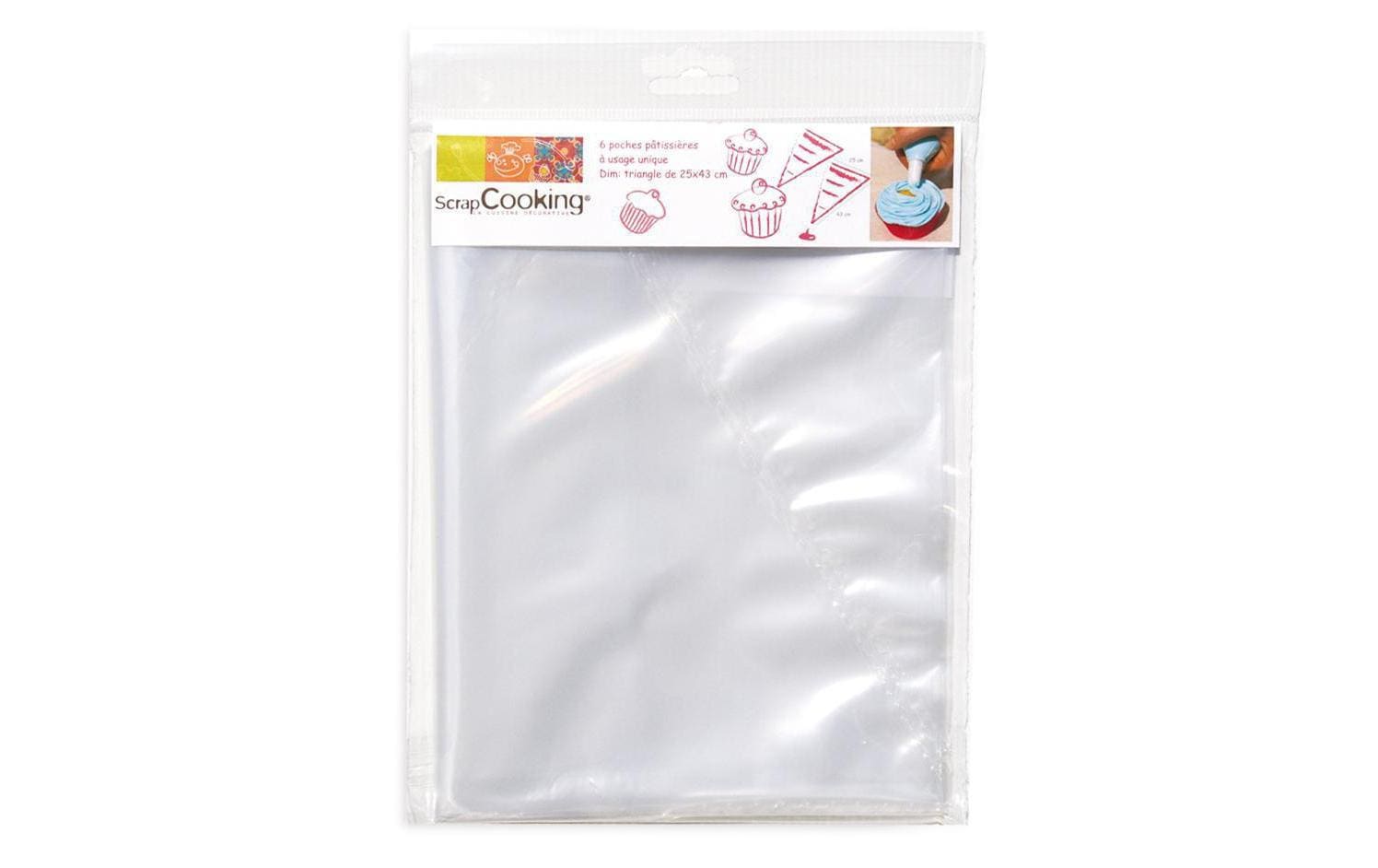 ScrapCooking Spritzbeutel Einweg, 6 Stück