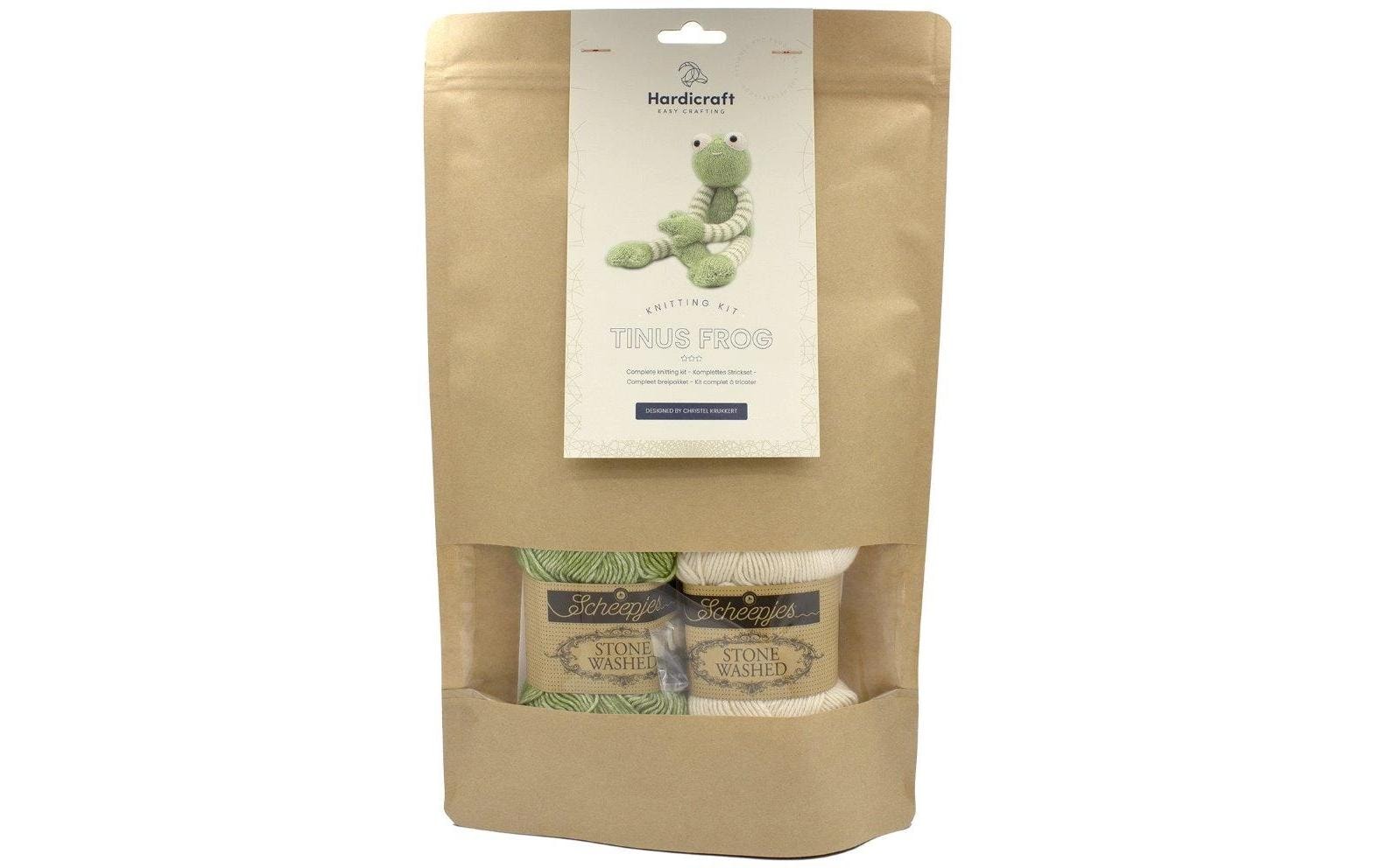 Hardicraft Strickset Frosch Tinus 38 cm Hardicraft Strickset Frosch Tinus 38 cm
