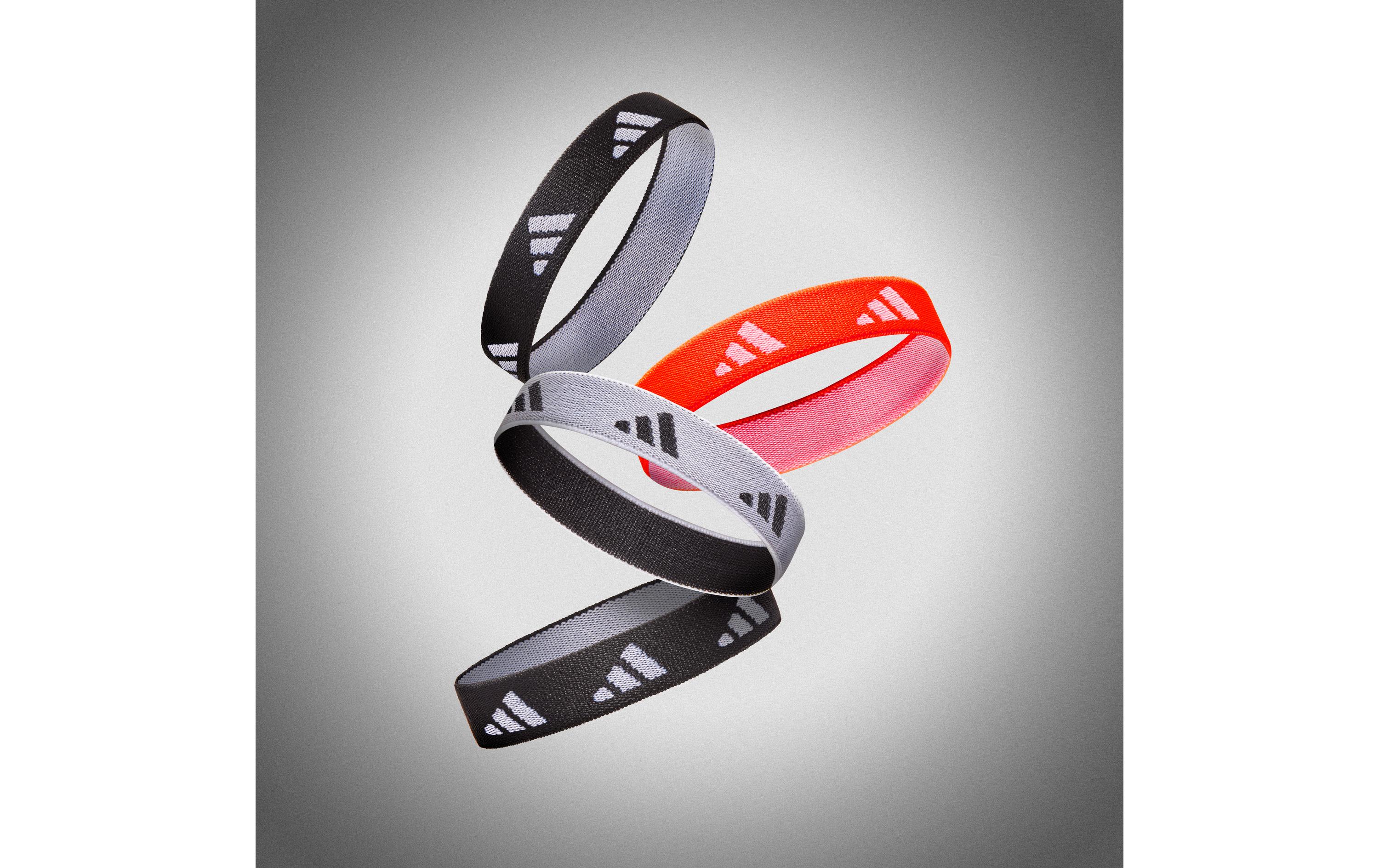 adidas Hair Ties Schwarz, Weiss, Solar Rot