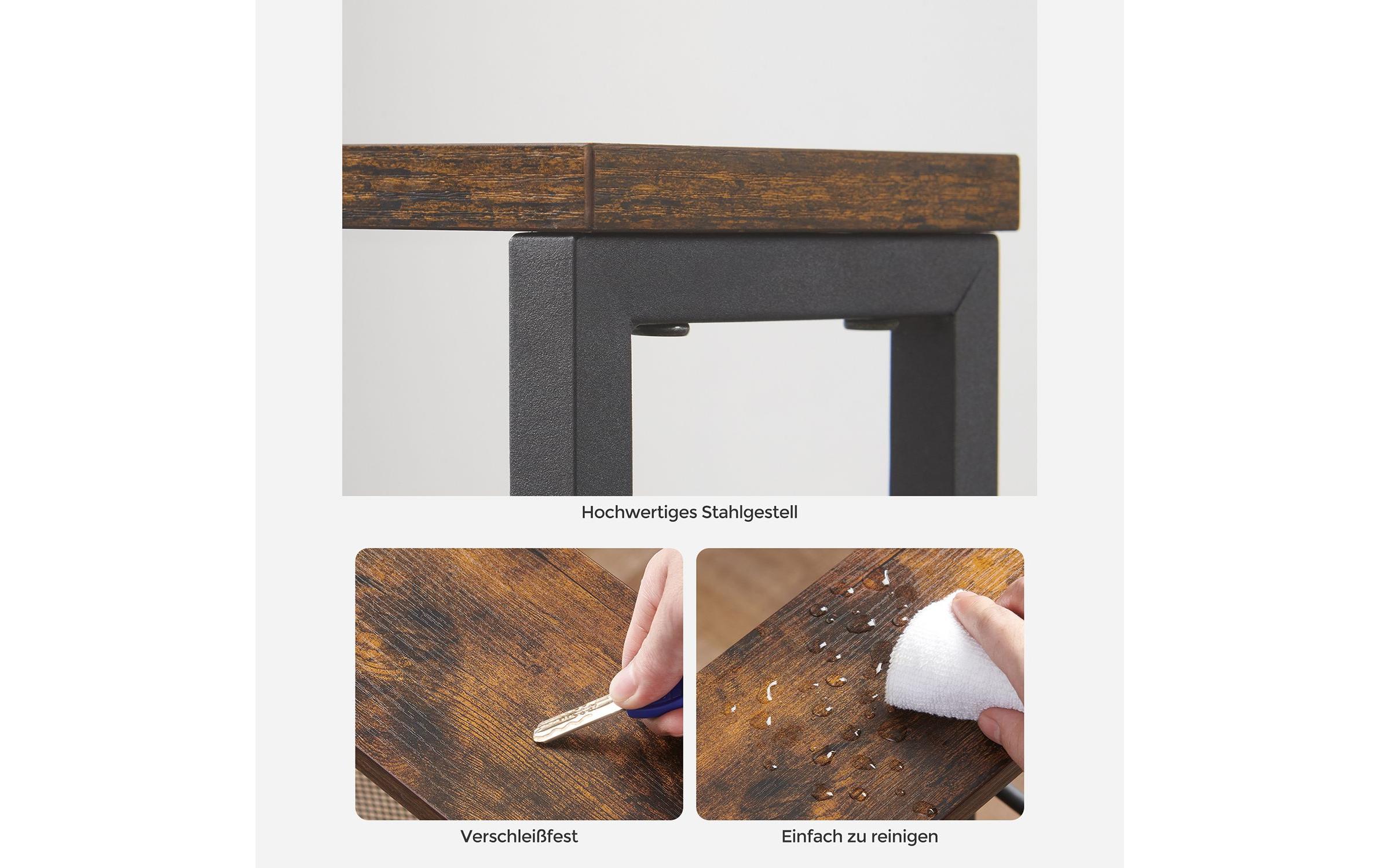 VASAGLE Küchenwagen 45.4 x 77 x 13 cm, Schwarz