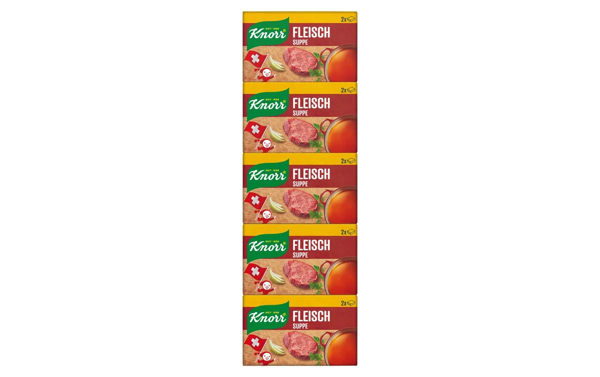 Knorr Bouillon Fleisch Suppe Stange 5 x 2 Würfel Knorr Bouillon Fleisch Suppe Stange 5 x 2 Würfel