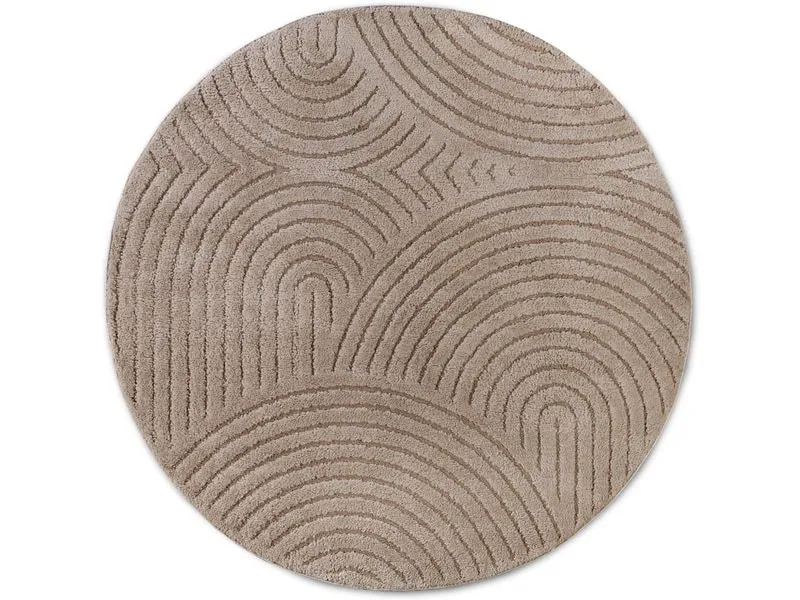 Elle Decoration Teppich Panglao Ø 160 cm, Taupe