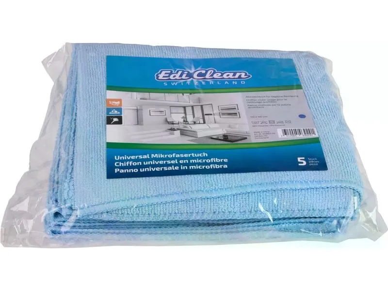 Edi Baur Mikrofaser-Reinigungstuch Universal 5 Stück, Blau Edi Baur Mikrofaser-Reinigungstuch Universal 5 Stück, Blau