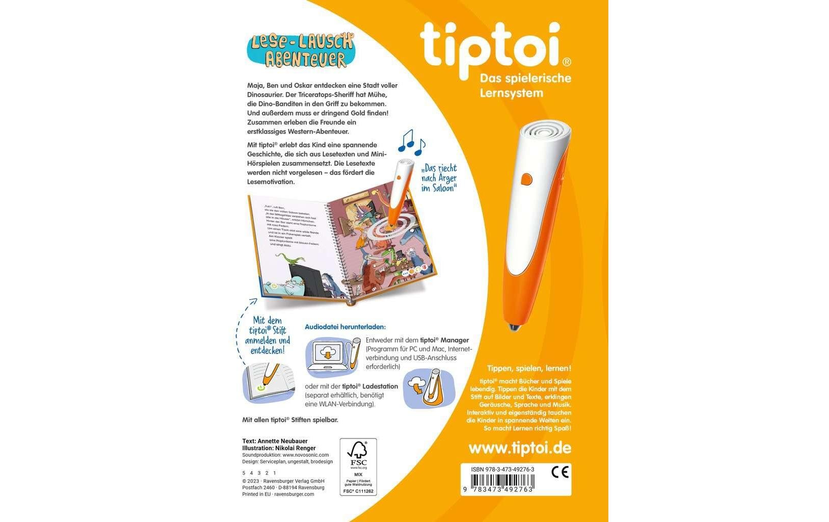 tiptoi Lernbuch Lese-Lausch-Abenteuer Dino-Stadt