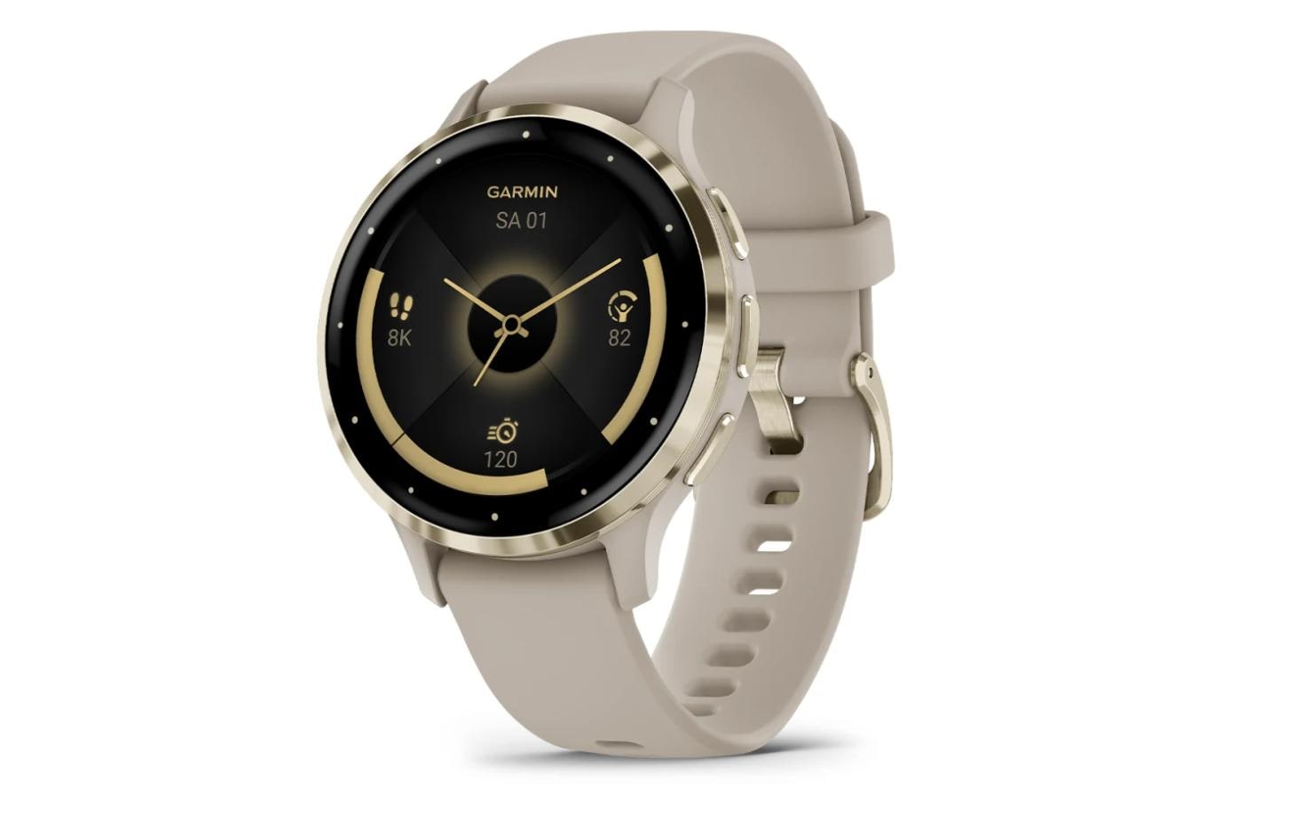 GARMIN Sportuhr Venu 3S French Gray / Softgold