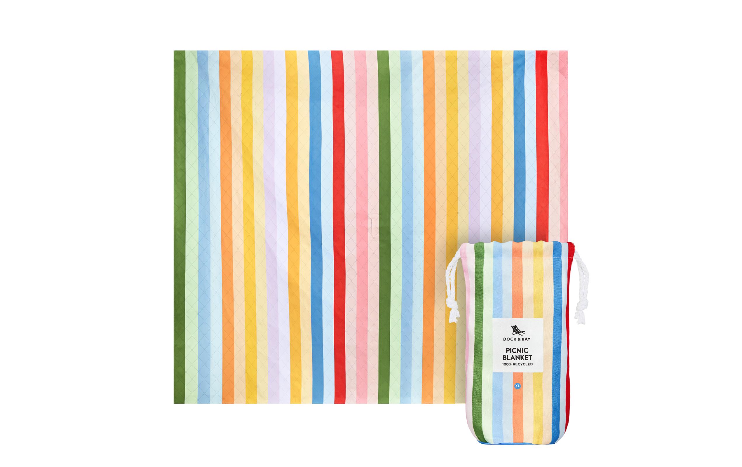 Dock & Bay Picknickdecke Candy Stripes 170 cm x 240 cm,