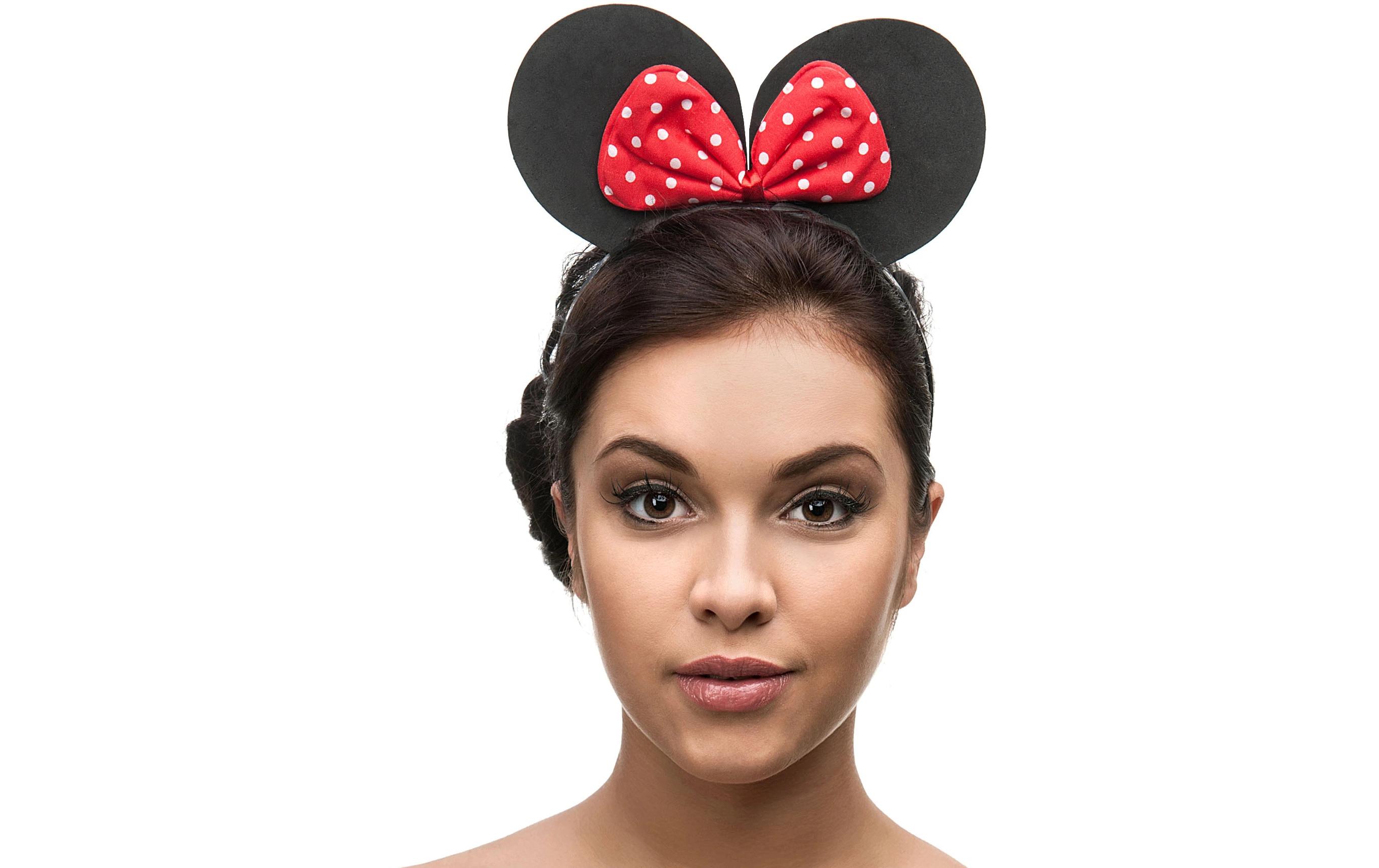 Partydeco Haarreif Maus Einheitsgrösse, Rot/Schwarz