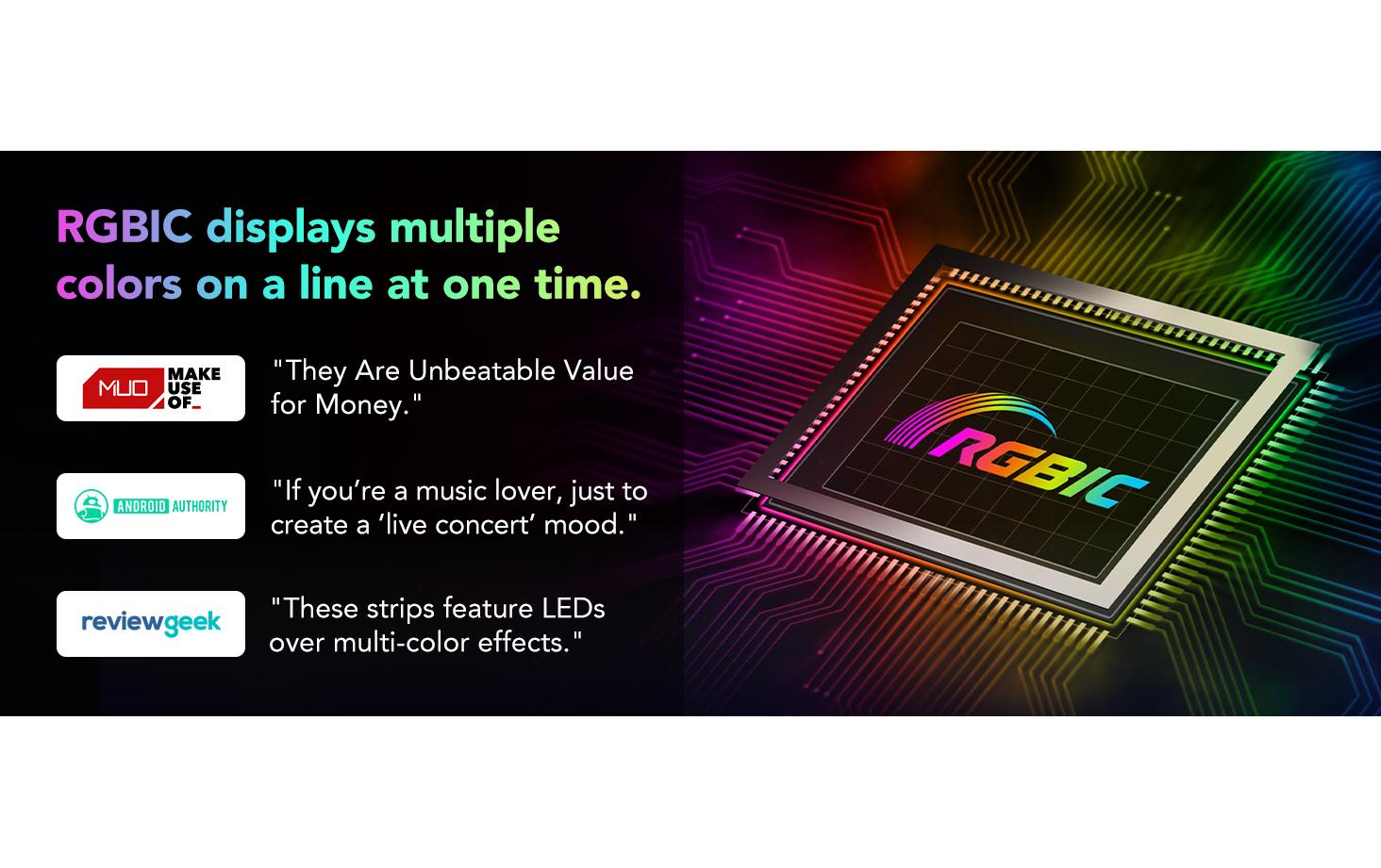 Govee LED Stripe Basic, 10 m, RGBIC, Wi-Fi + Bluetooth