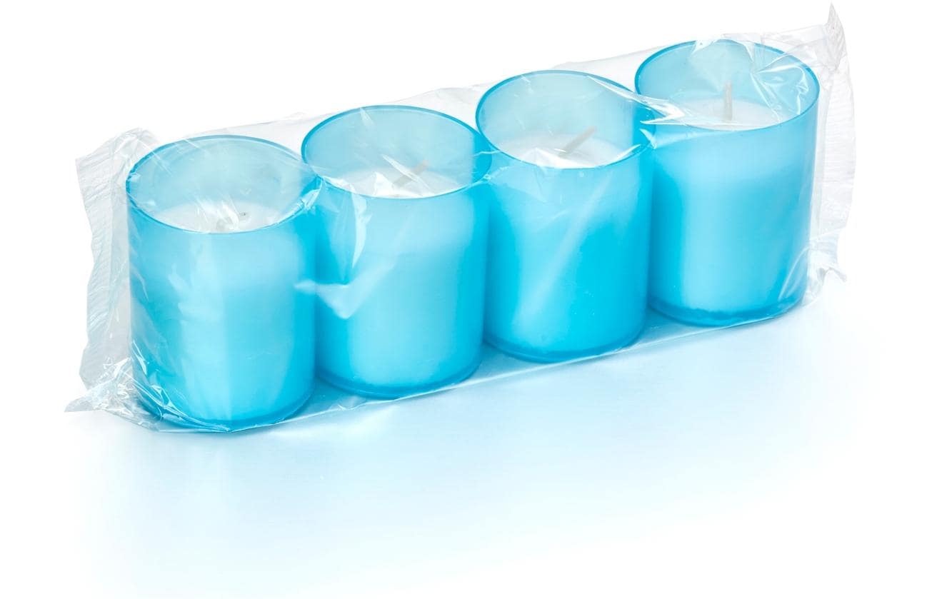 balthasar Kerzenset in Becher 4 Stück, Blau