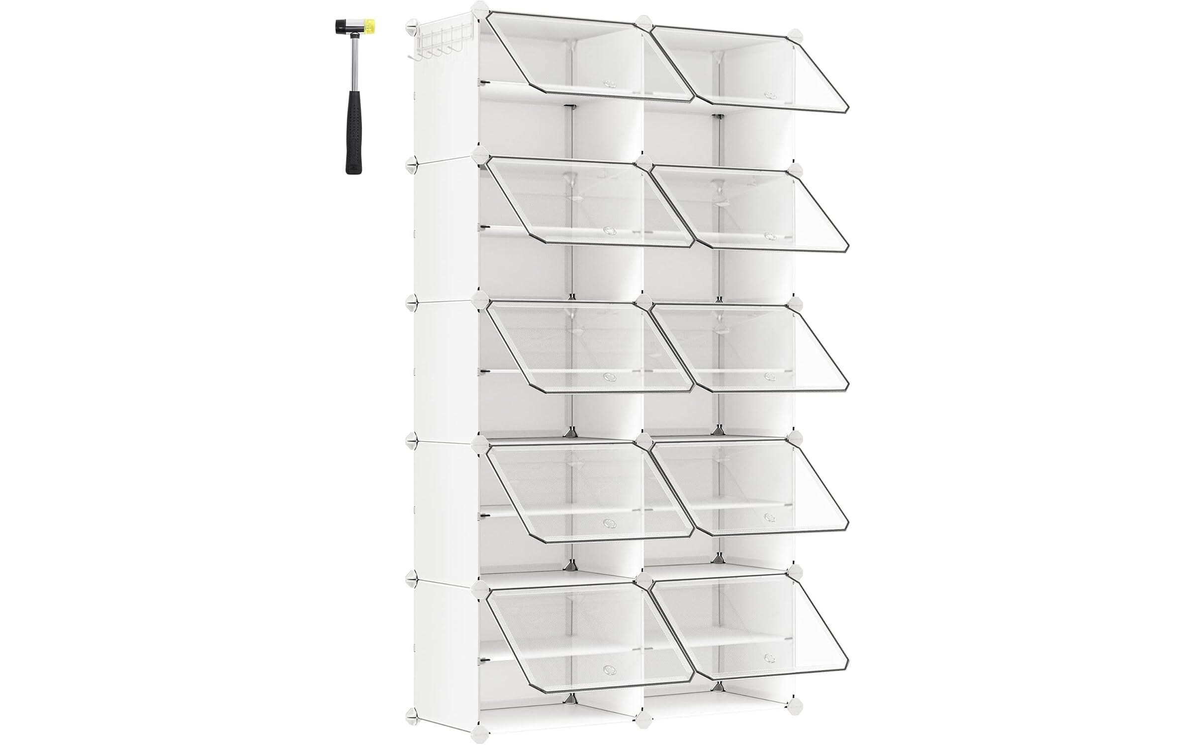 Songmics Schuhregal 82 x 152 cm, Weiss