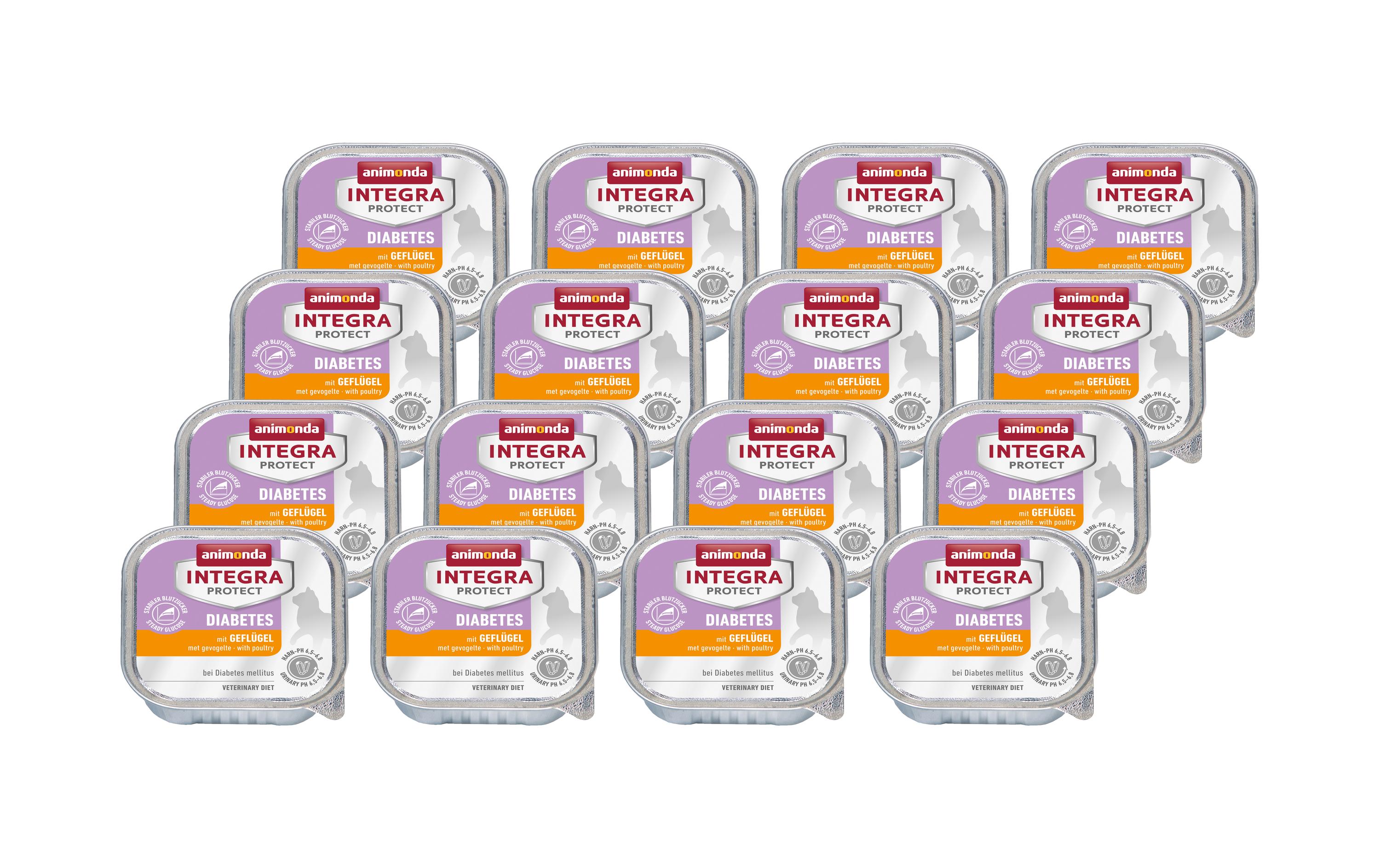 Animonda Integra Protect Nassfutter Diabetes Geflügel, 16 x 100 g Animonda Integra Protect Nassfutter Diabetes Geflügel, 16 x 100 g