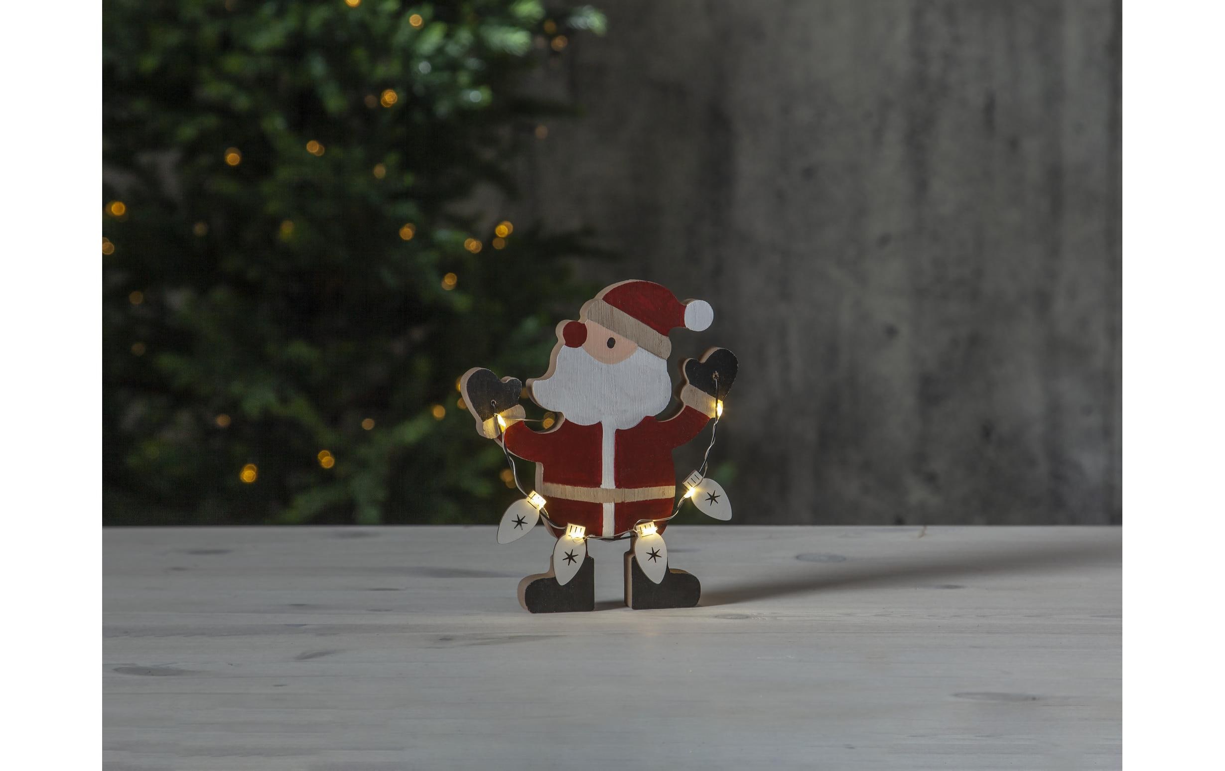 Star Trading LED-Figur Weihnachtsmann Billy, 17 cm, Rot