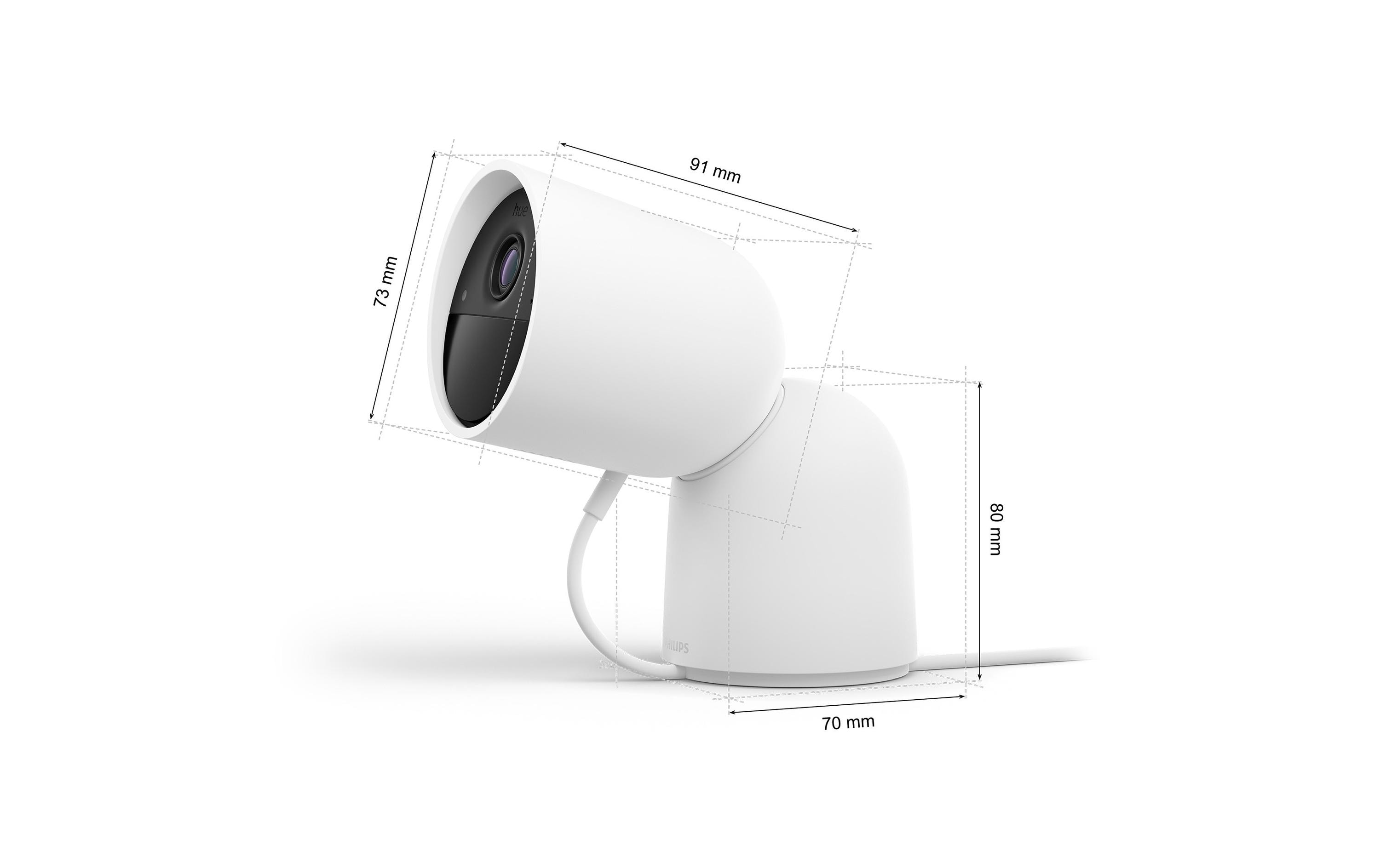 Philips Hue Secure kabelgebundene Kamera mit Standfuss Weiss Philips Hue Secure kabelgebundene Kamera mit Standfuss Weiss