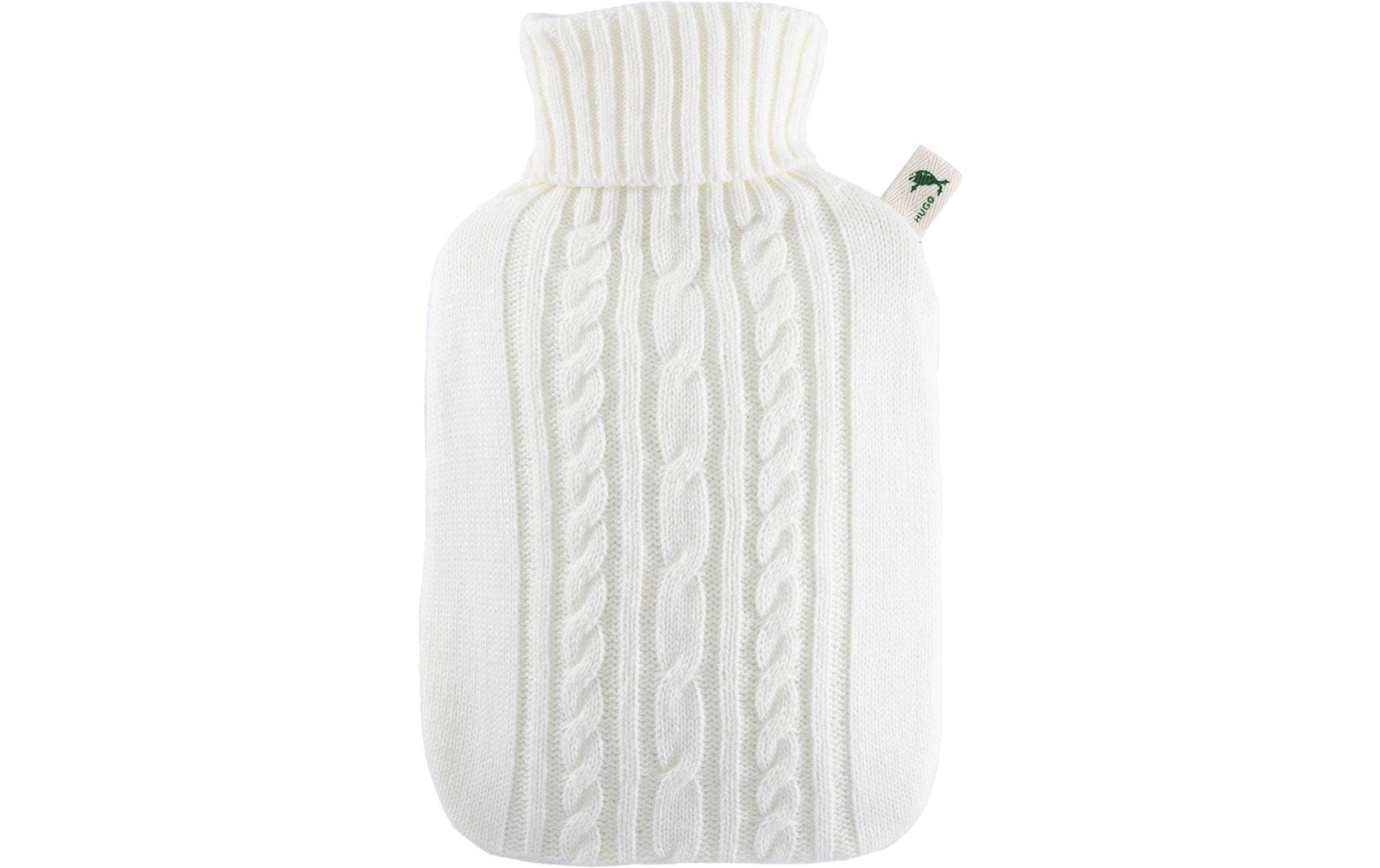 Hugo Frosch Wärmflasche PVC Strickbezug weiss 1.8 l Hugo Frosch Wärmflasche PVC Strickbezug weiss 1.8 l