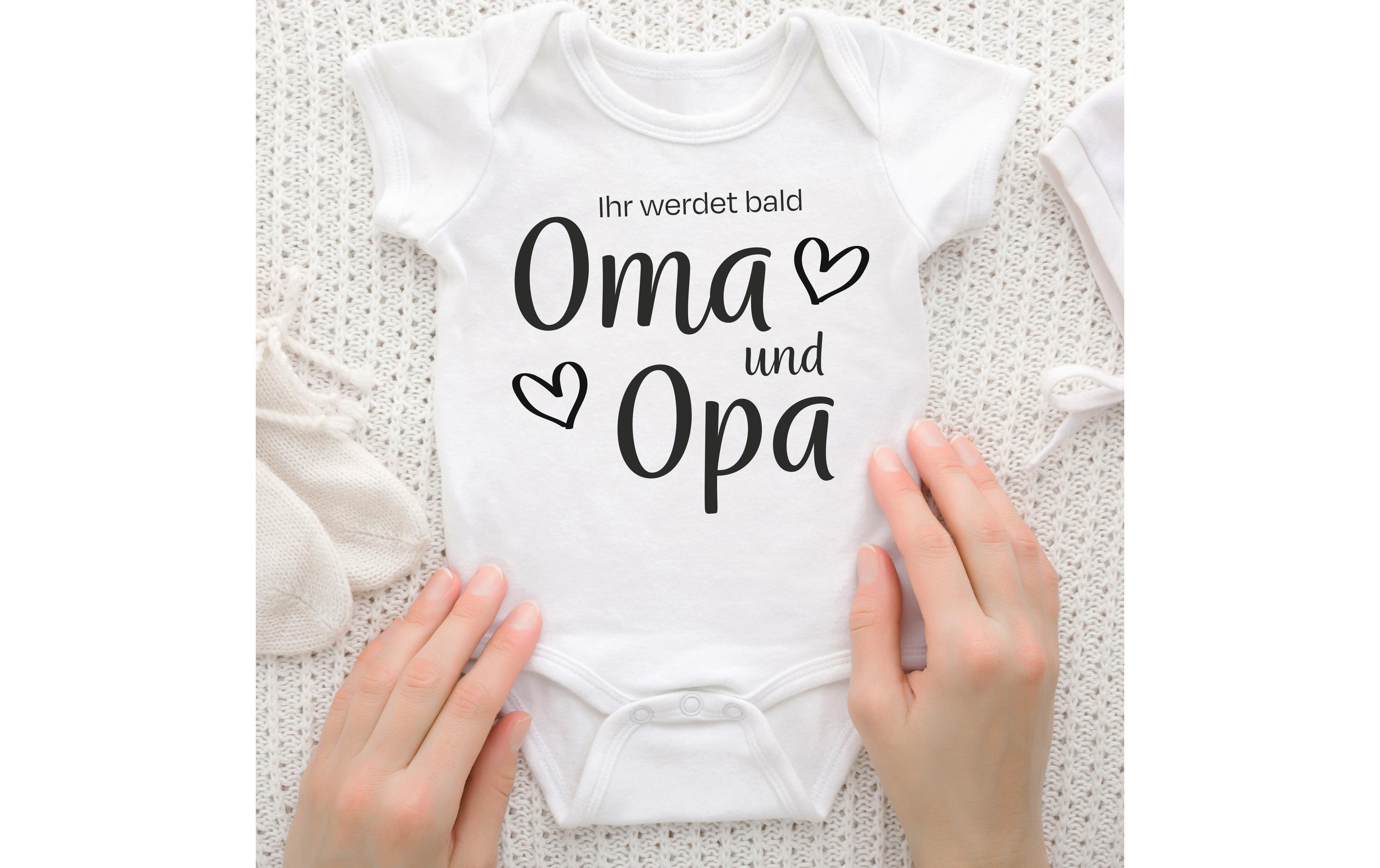 Trendcompany Babybody Ihr werdet Oma und Opa, 62/68, Weiss