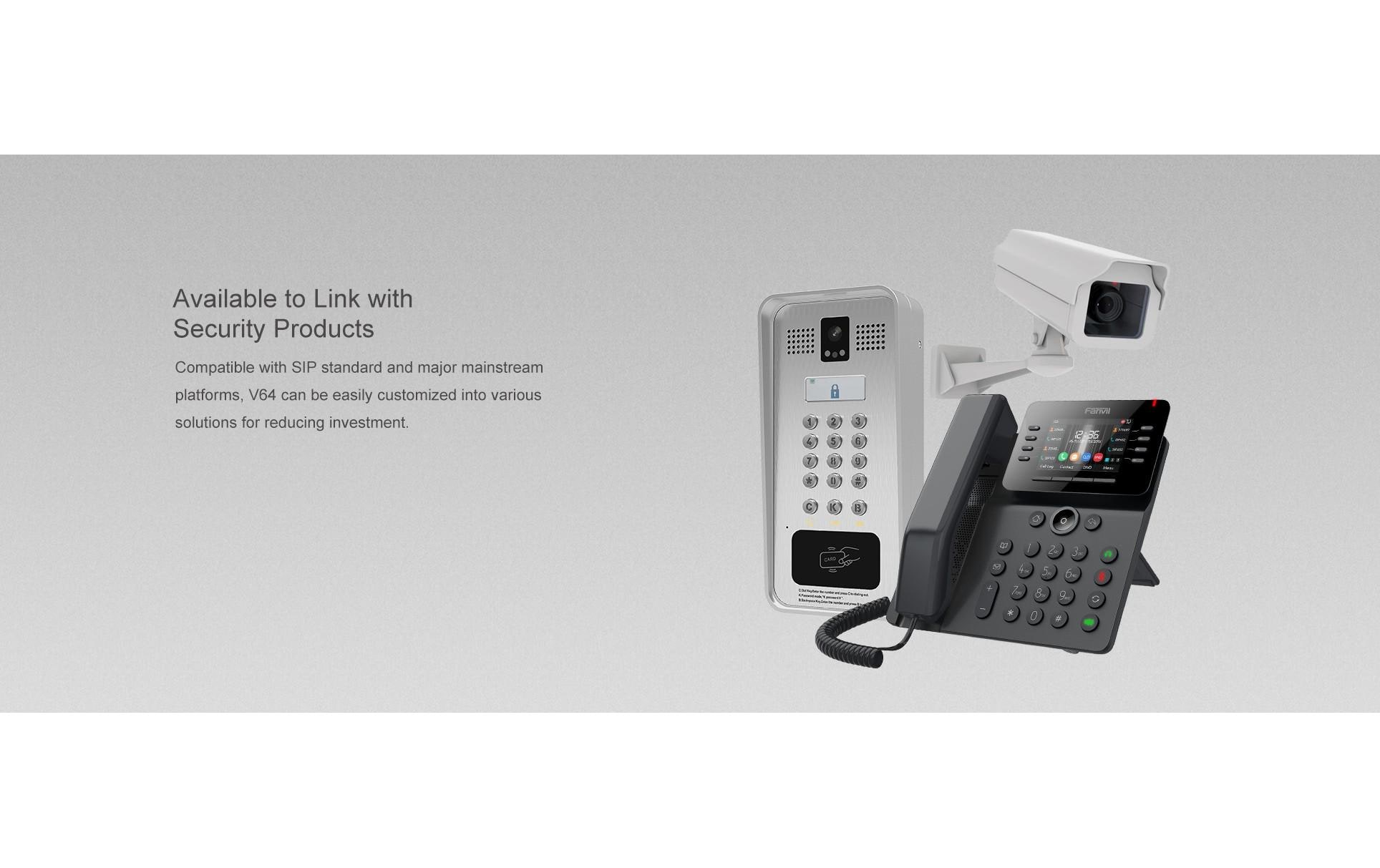 Fanvil Tischtelefon V64 Schwarz Fanvil Tischtelefon V64 Schwarz