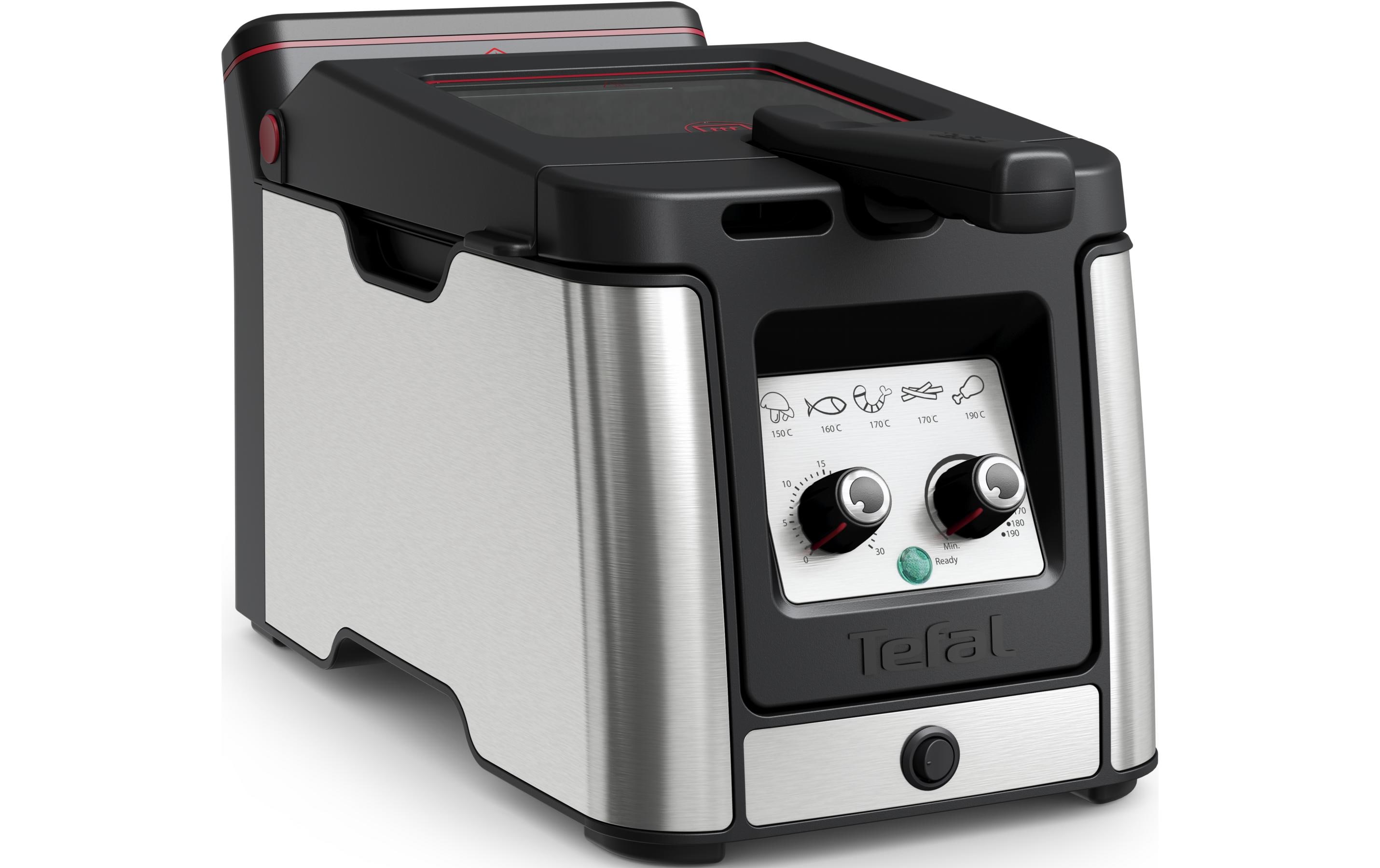 Tefal Fritteuse Clear Duo FR600DCH 1.2 kg, Schwarz/Silber