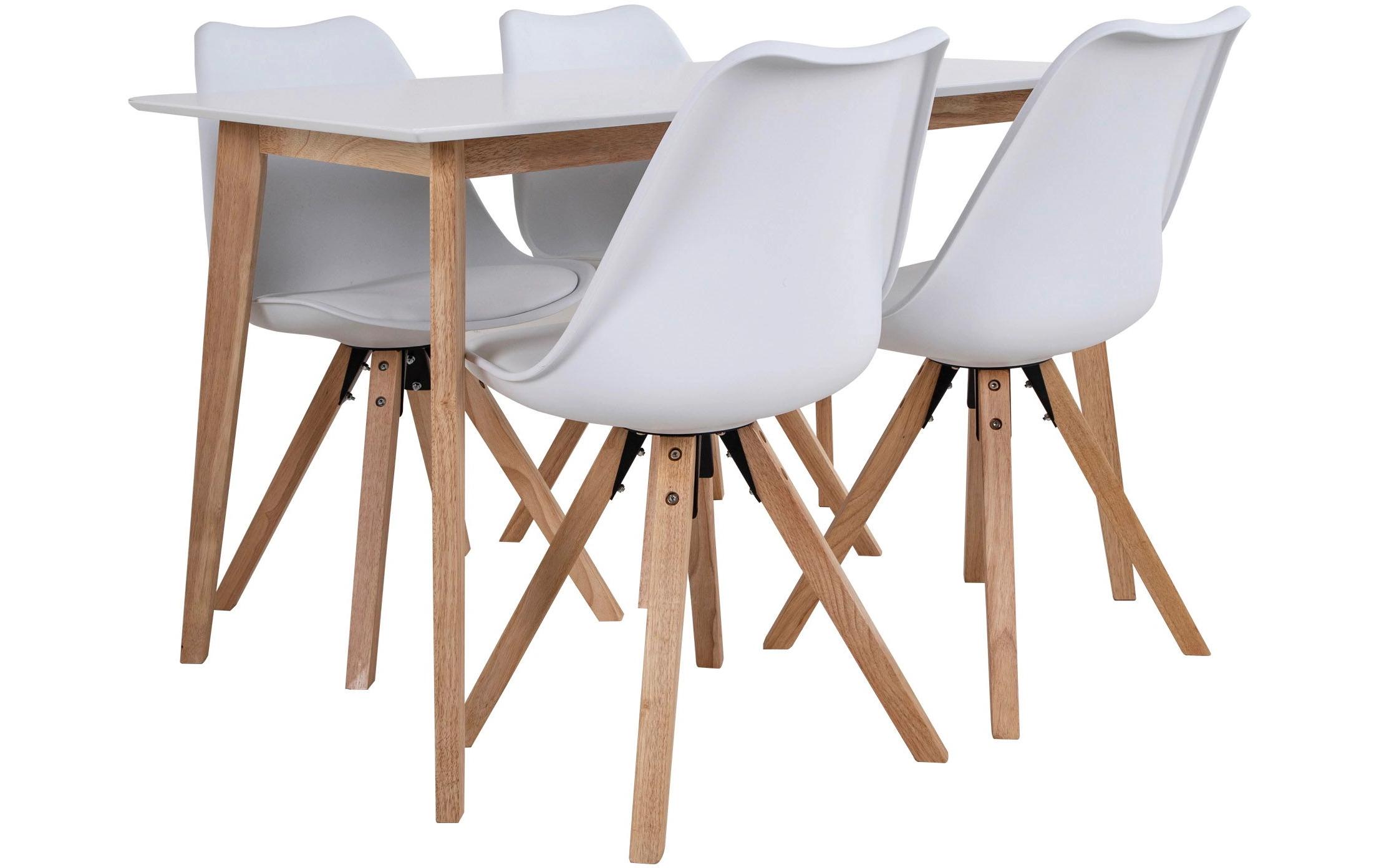 House Nordic Tisch Vojens 120 x 75 cm, Braun/Weiss