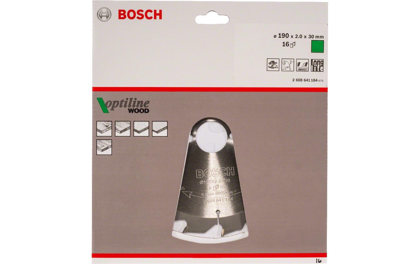 Bosch Professional Kreissägeblatt Optiline Wood