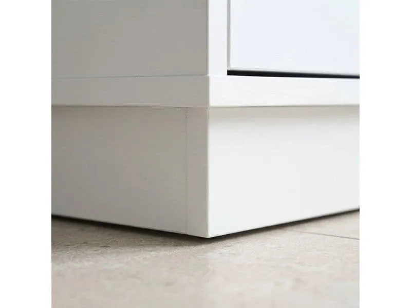 relaxdays Nachttisch 24 x 64 cm, Weiss , 2er Set relaxdays Nachttisch 24 x 64 cm, Weiss , 2er Set
