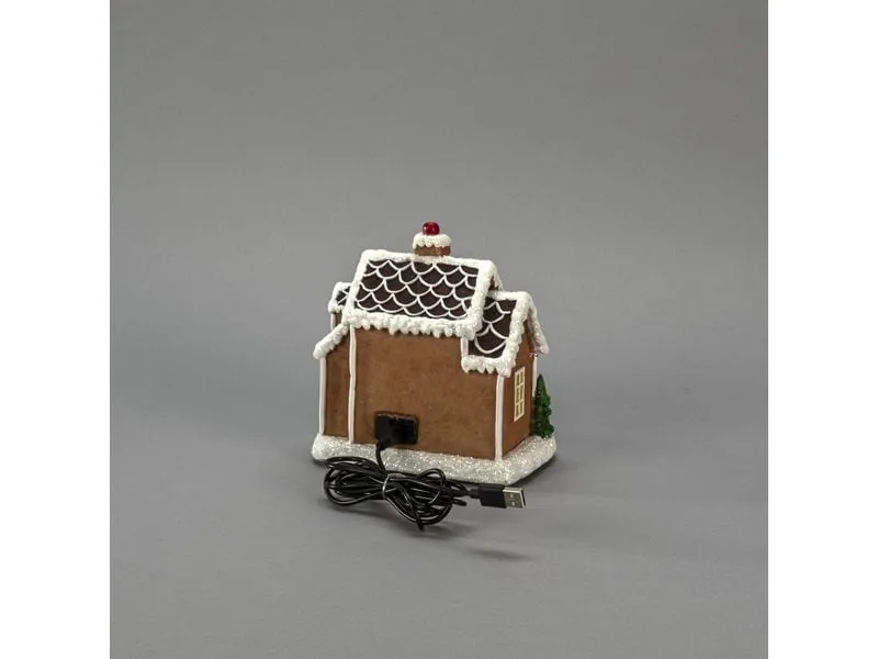 Konstsmide LED Mini-Lebkuchenhaus mit Musik 12 cm x 16 cm Konstsmide LED Mini-Lebkuchenhaus mit Musik 12 cm x 16 cm