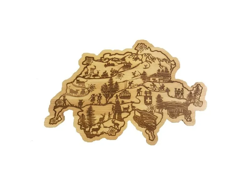 Trendform Servierplatte Swiss Map Braun Trendform Servierplatte Swiss Map Braun