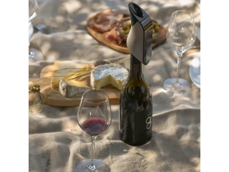 Aveine Wein-Belüfter Original 1 Stück, Schwarz/Silber Aveine Wein-Belüfter Original 1 Stück, Schwarz/Silber