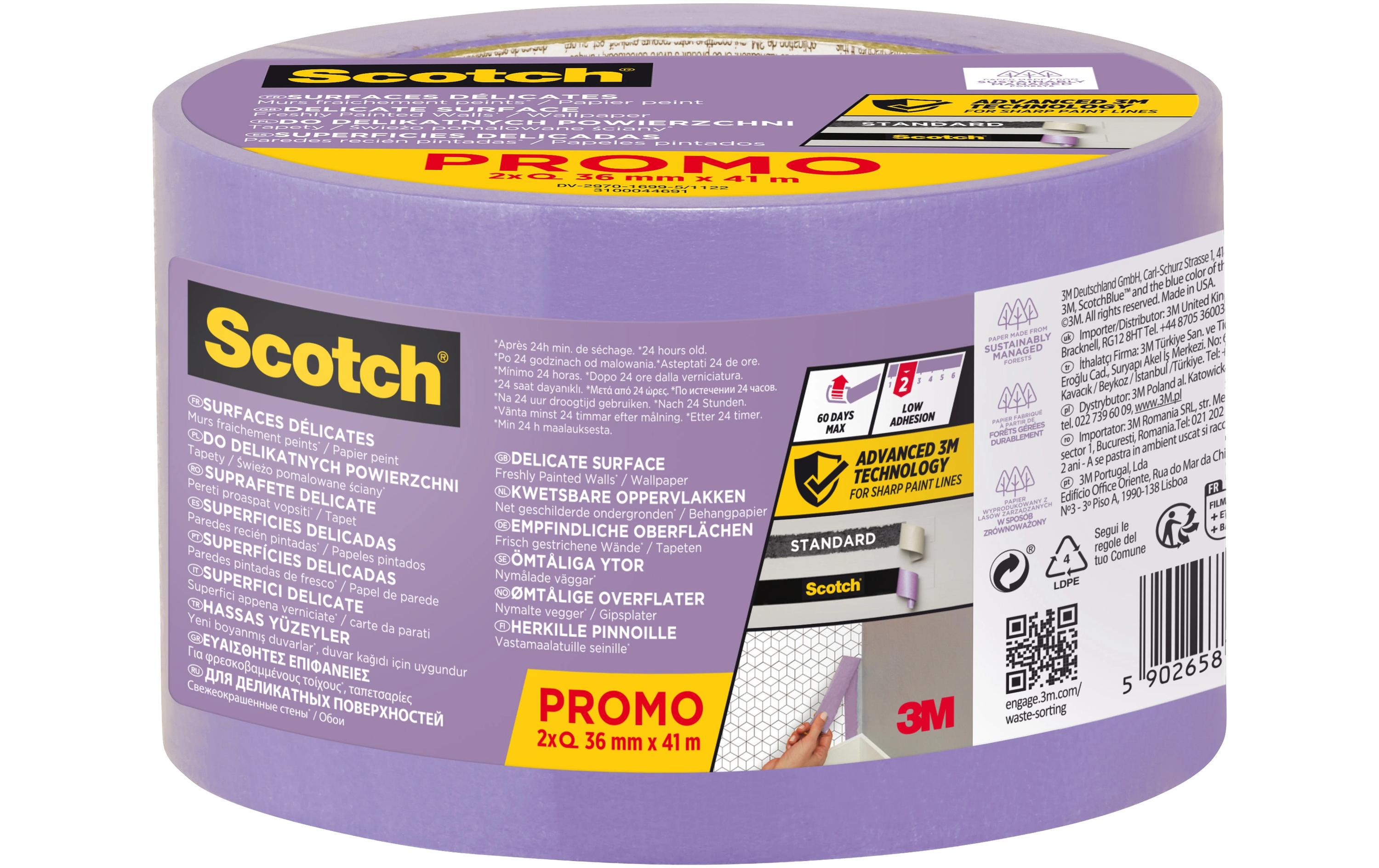 3M Malerabdeckband 36 mm x 41 m, Violett 3M Malerabdeckband 36 mm x 41 m, Violett