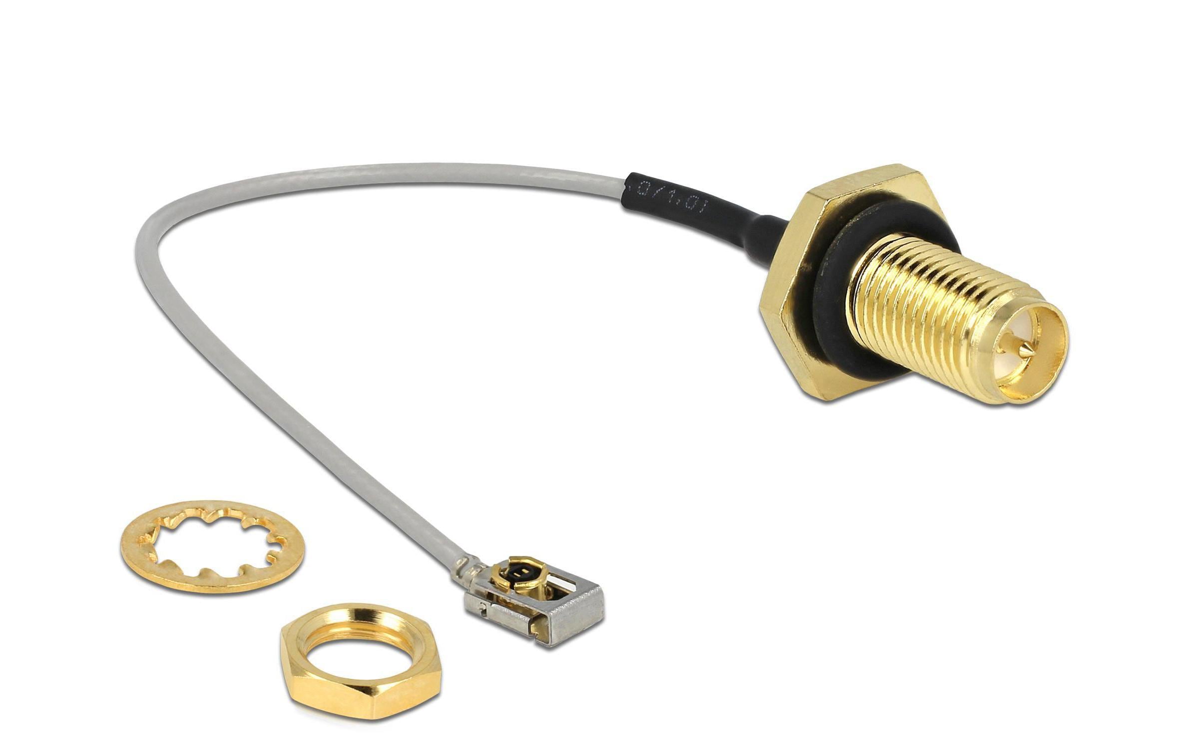 Delock Antennenkabel RP-SMA zu MHF I LK, zum Einbau, 10cm Delock Antennenkabel RP-SMA zu MHF I LK, zum Einbau, 10cm