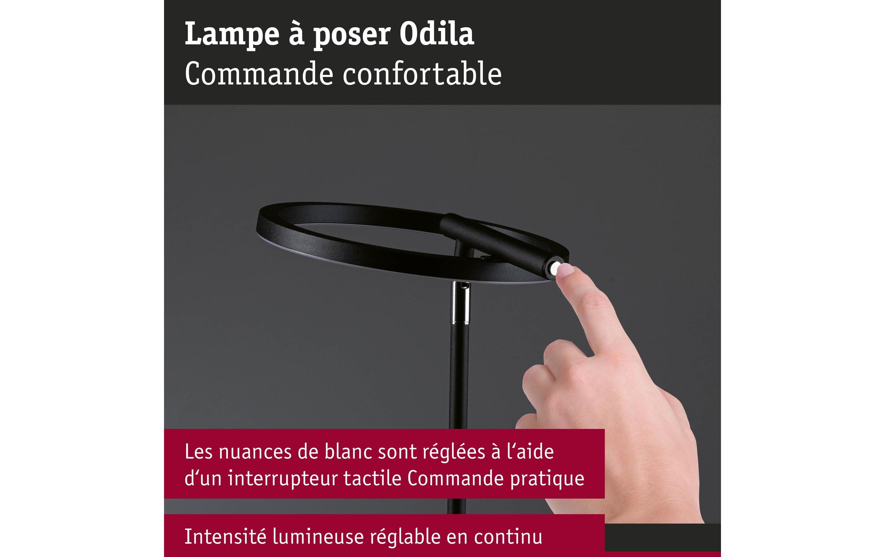 Paulmann Schreibtischleuchte Schreibtischleuchte Odila, Schwarz matt