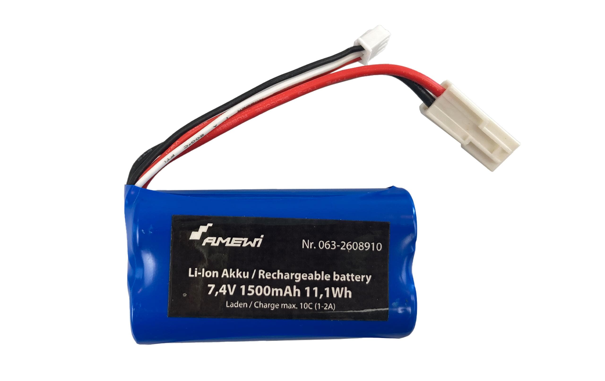 Amewi RC-Akku Li-Ion 1500 mAh 7.4 V, 20C Amewi RC-Akku Li-Ion 1500 mAh 7.4 V, 20C