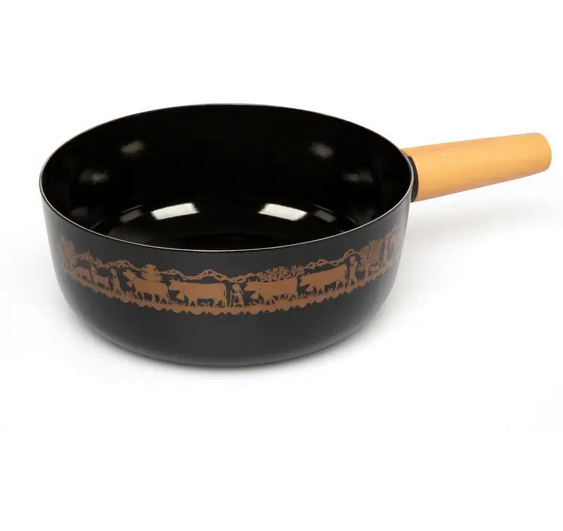 Stöckli Fondue-Caquelon Emotion Alpaufzug 21 cm, Schwarz