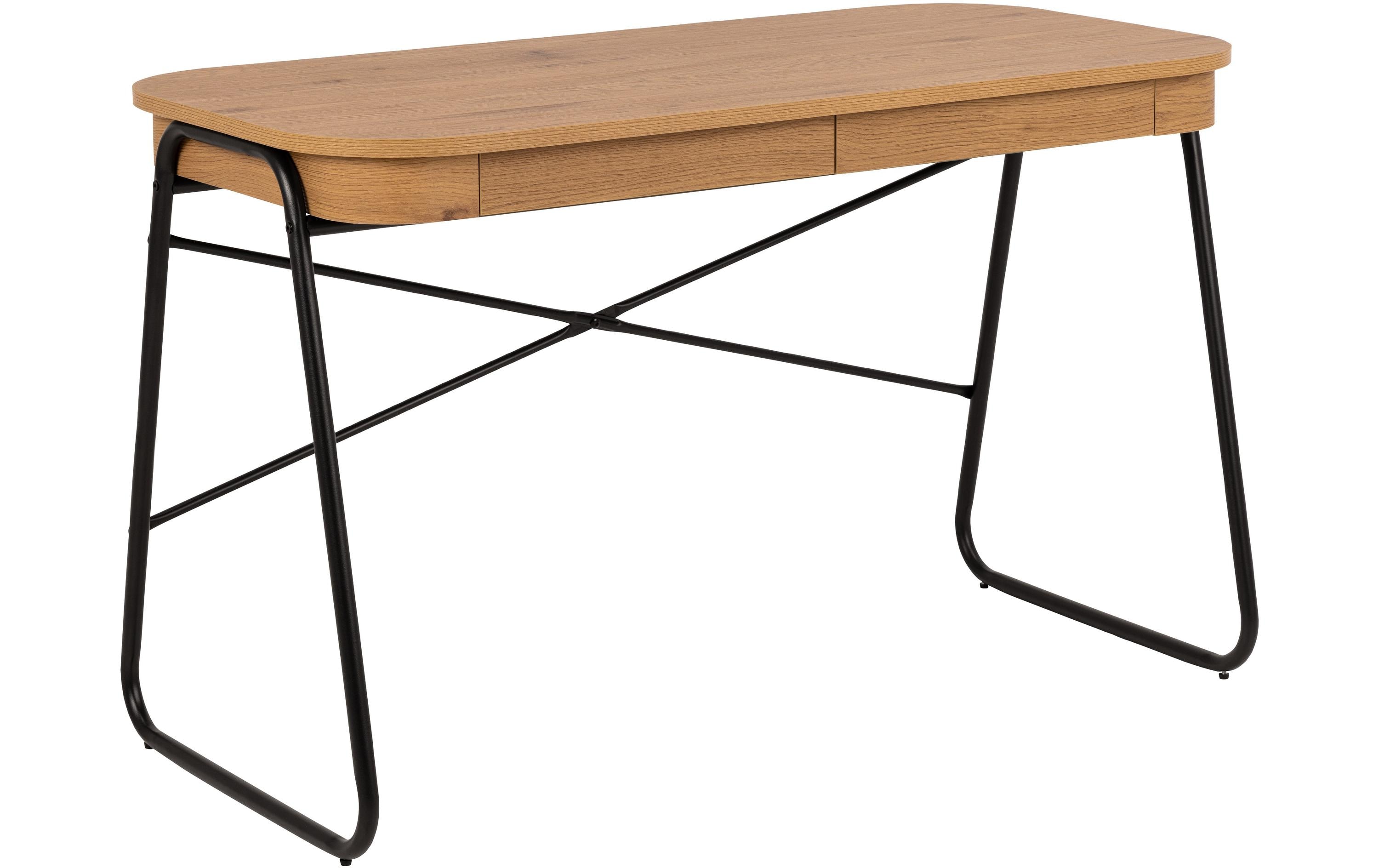 AC Design Tisch Blueton, Schwarz matt / Wildeiche matt