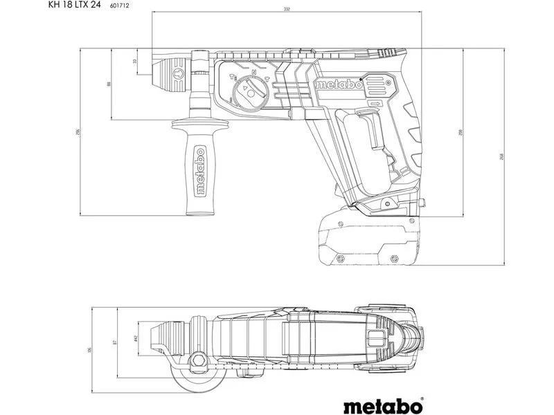 Metabo Bohr-Meisselhammer KH 18 LTX 24, Solo Metabo Bohr-Meisselhammer KH 18 LTX 24, Solo